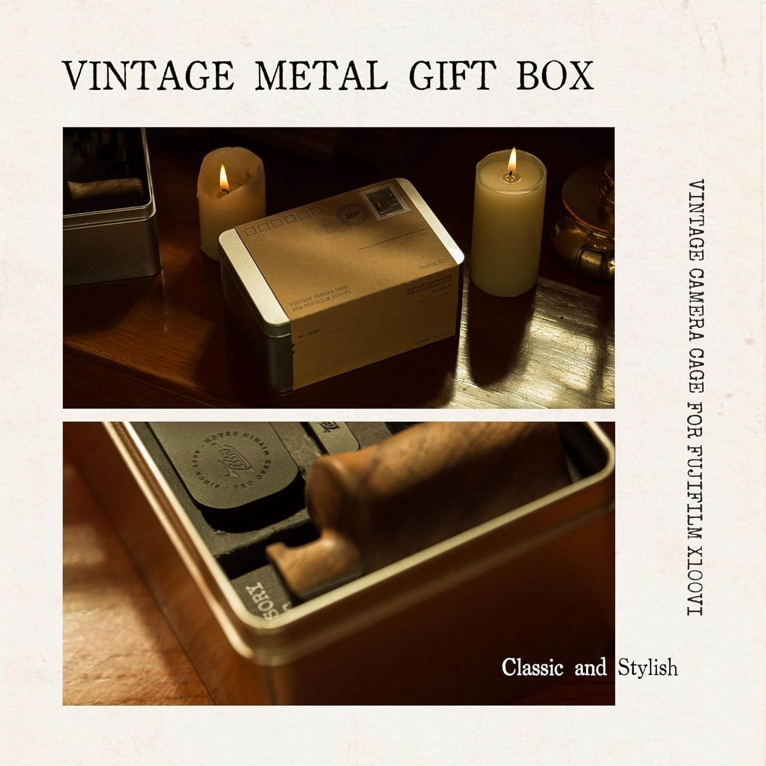 Tilta Vintage Camera Cage Compatible with Fujifilm X100VI &ndash; Black | Travel Kit | Thumb Grip | Strap Attachments | ARCA Ready | Lightweight & Durable TA-T70-B-B image number 4