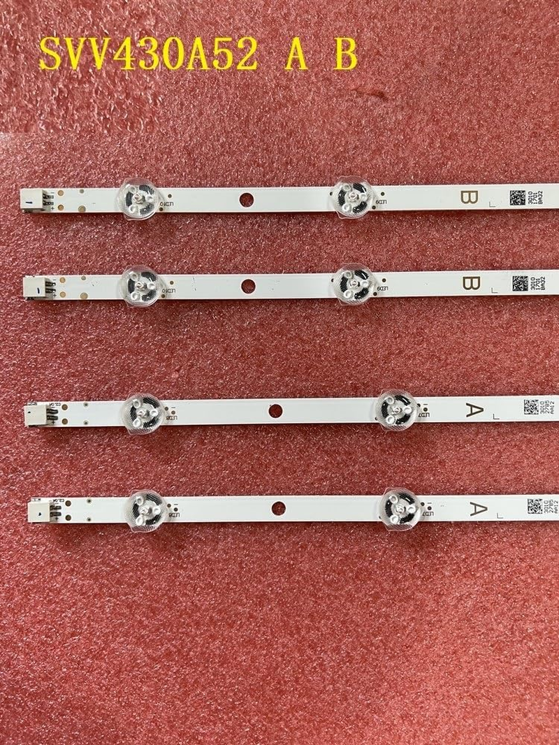 LED Backlight Strip(4) Compatible with Panasonic TX-43GX555 TX-43GX555B 43T6863DB TX-43FX550B 43FX550E 43FX551B TX-43GX555E TX-43FS350E (Color : Kit 4Pcs for 1 TV)