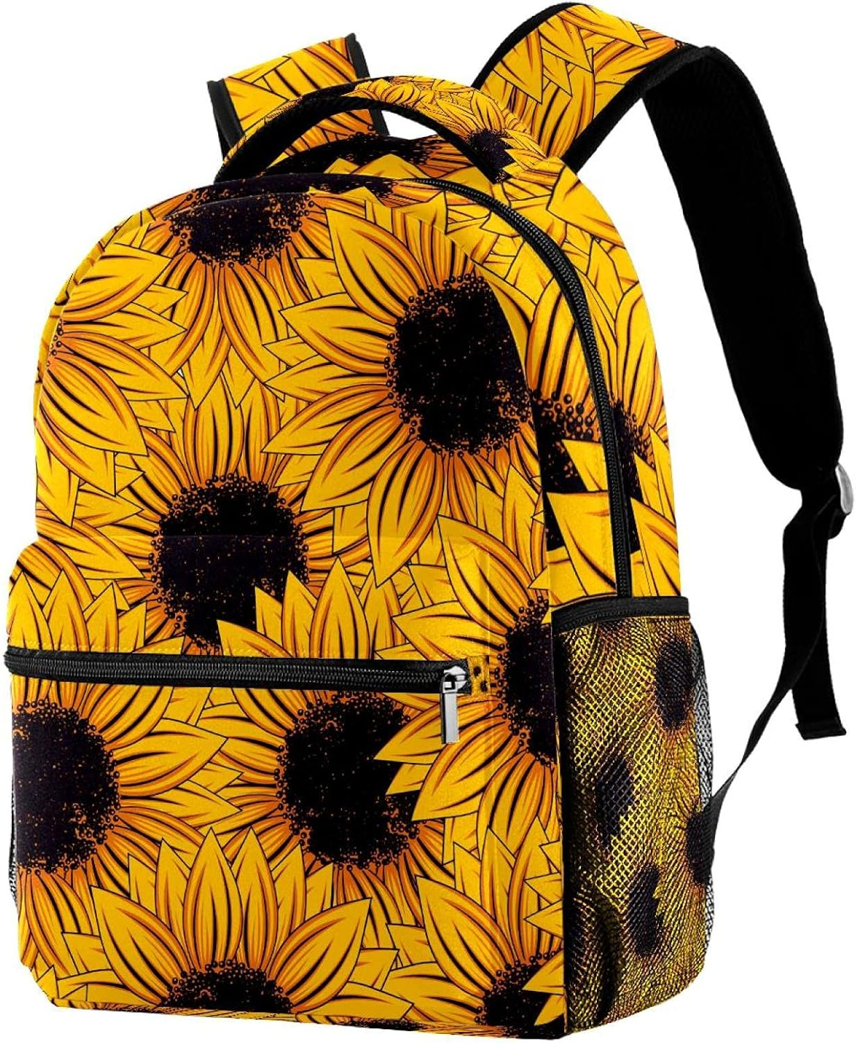Sunflowers Pattern Backpack Students Shoulder Bags Travel Bag College School Tote Backpacks image number 2