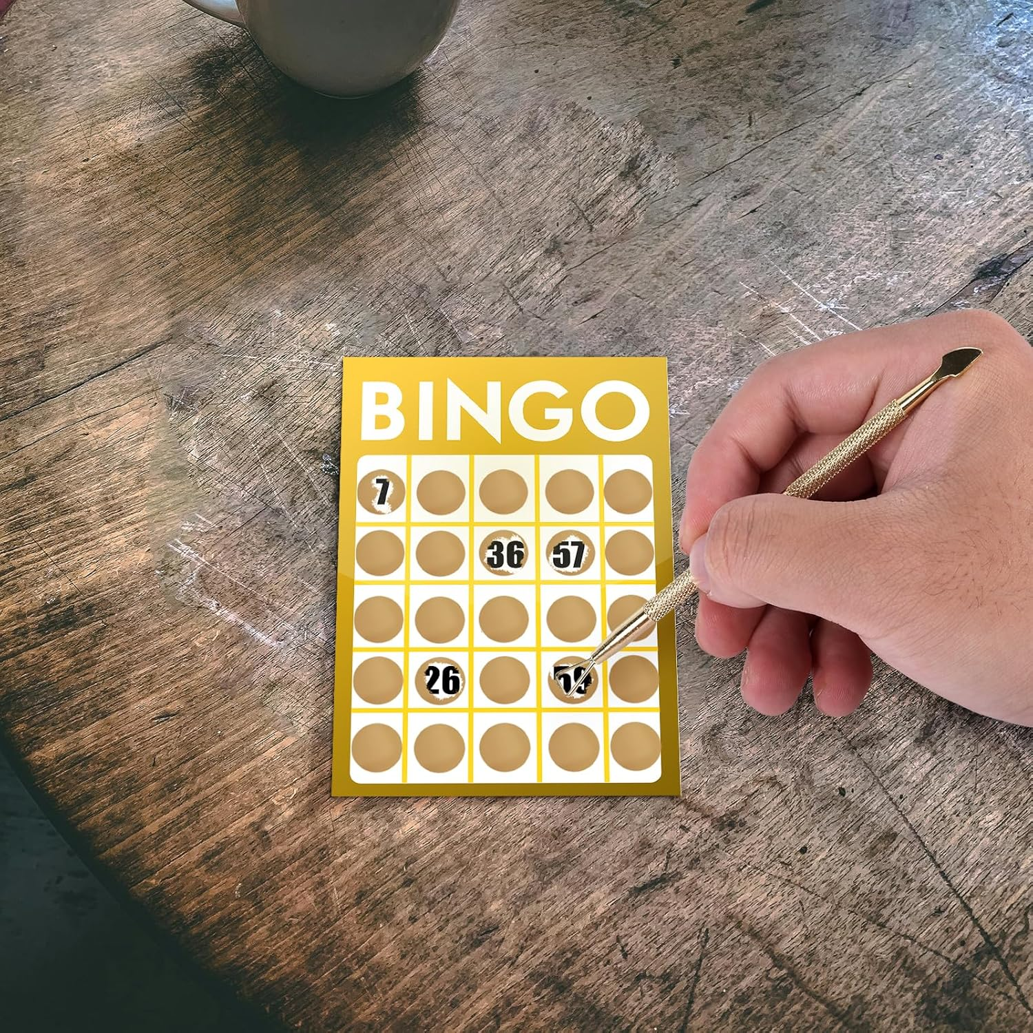 3Pcs Lottery Ticket Scratcher Tool, Metal Scratch off Tool Lotto Scratcher Card Tool Steel Label Scraper Back Scratcher for Flawless Reveals Tickets Lucky Stickers Labels, with Storage Box (Gold) image number 2