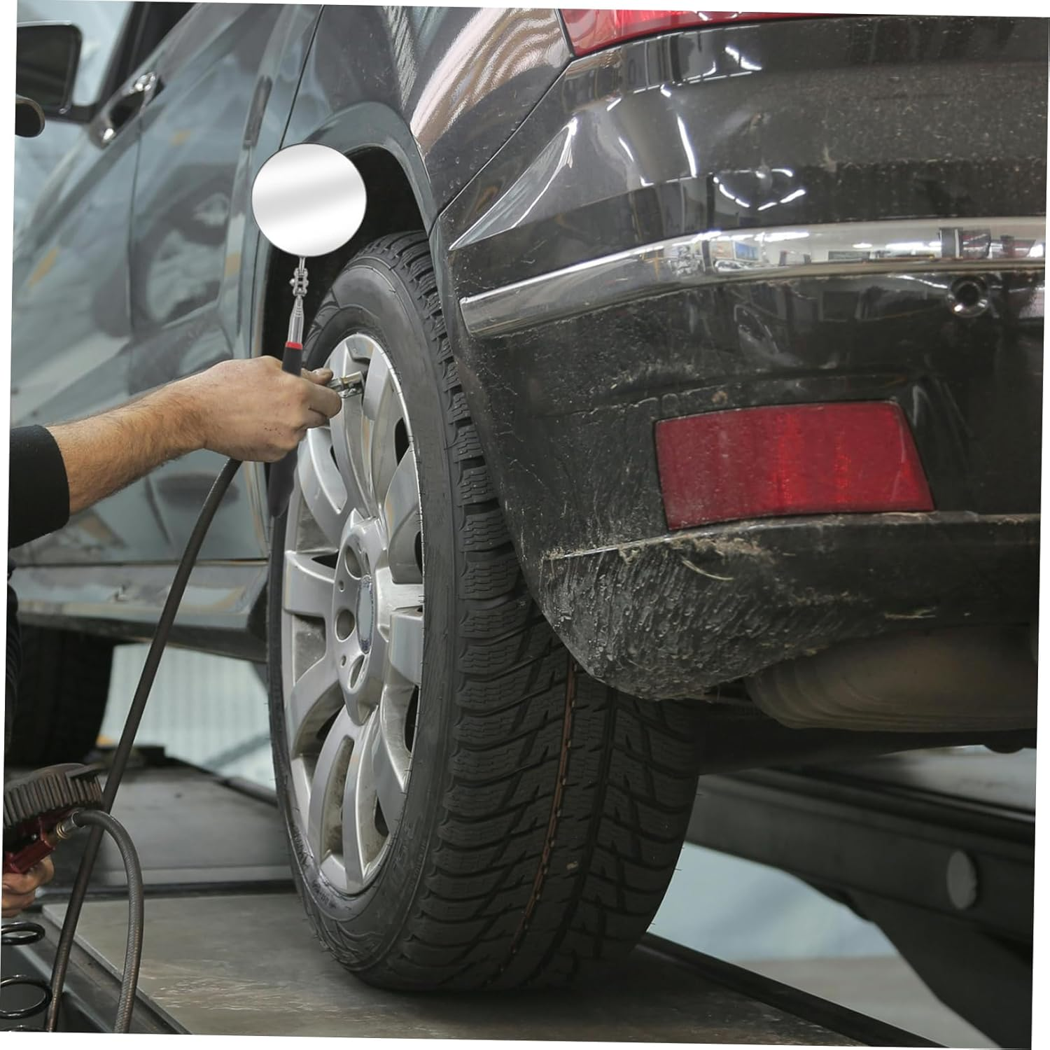 SOESFOUFU 2Pcs Handheld Automotive Telescopic Mirror Magnetic Rotating Extendable for under Car Inspection Versatile Tool for Mechanics Scratch-Resistant Construction image number 1