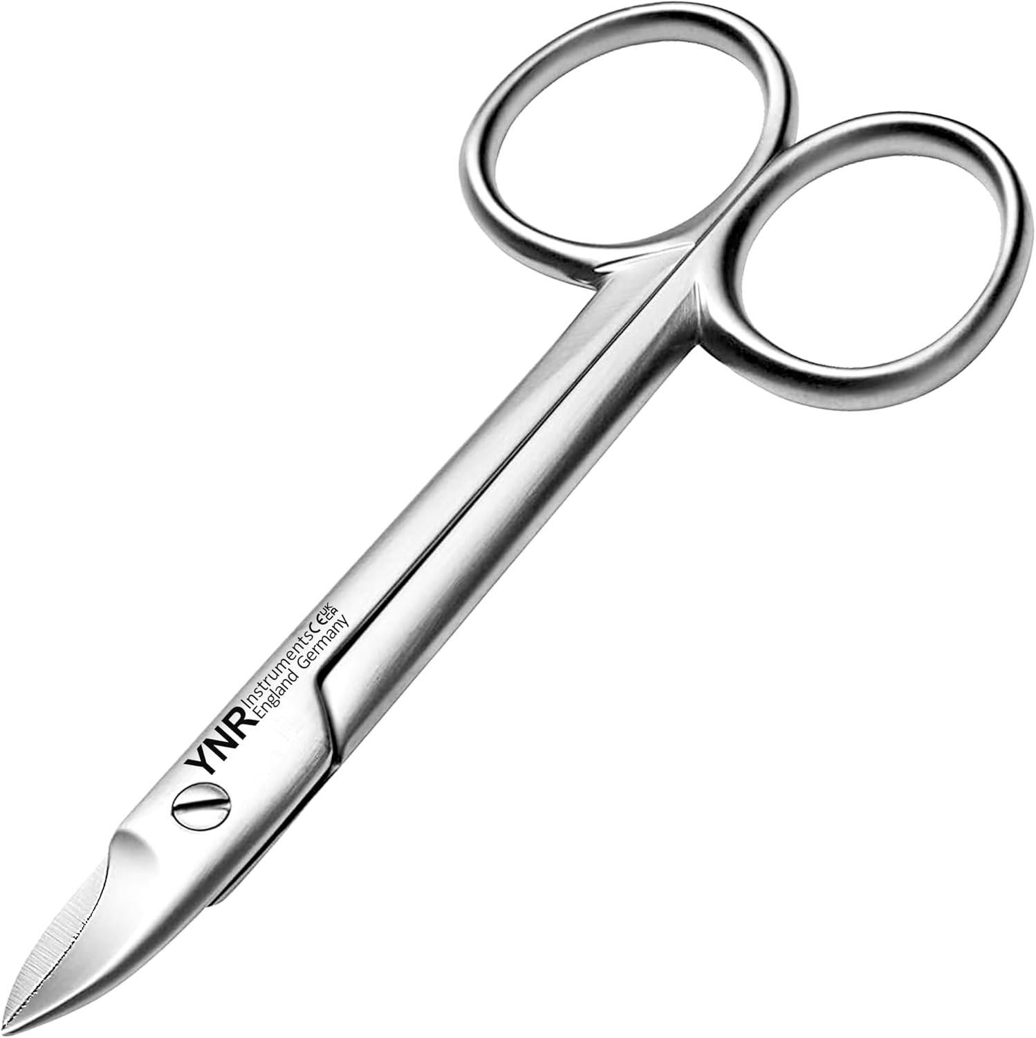 YNR German Stainless Steel Nail Scissors Cutting & Trimming Toenail Scissor Anti-Slip Serrated Blade for Men & Women Manicure & Pedicure Shares for Thick Nails & Cuticle with Pouch image number 2