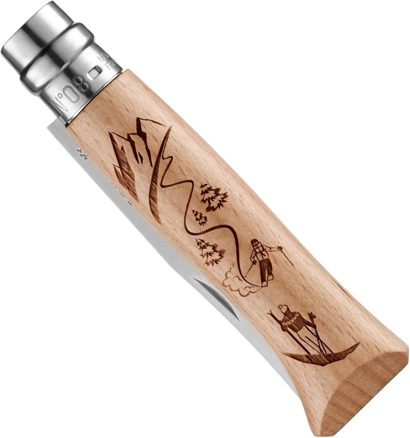 Opinel Skiing Stainless Steel Alpine Adventures #08 Pocket Knife, 8.5 Cm Blade Length image number 2