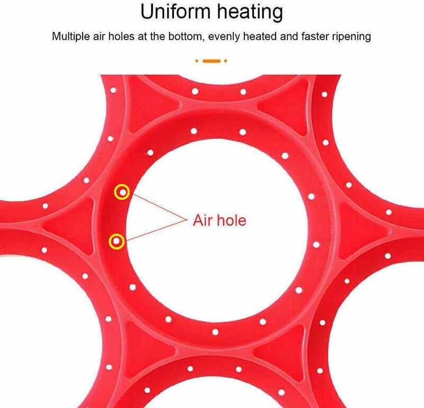 AIMALL Pancake Mold Maker, Breakfast Mold Flip Cooker,Silicone 7 round Non Stick Egg Rings Set Flipper Pancake Pan Perfect Breakfast Maker Egg Omelette Tool for Cooking Fried Eggs, Hash Browns, Crumpets, Omelets on Griddle