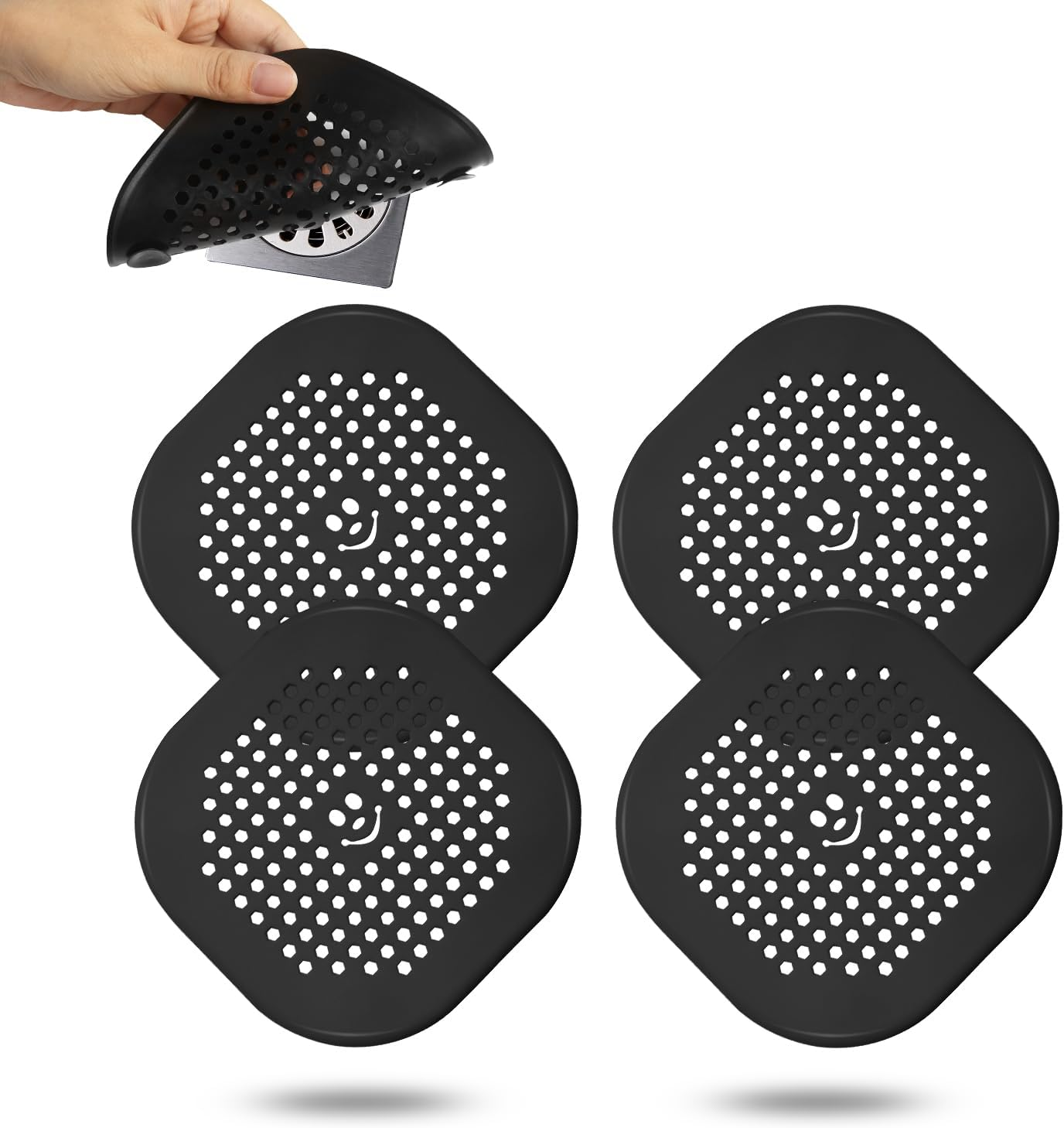 Drain Cover Hair Catcher Drain Plug Hair Stopper Drain Protector for Shower Bathroom Accessories Bathtub 2 Pack Xmas Green