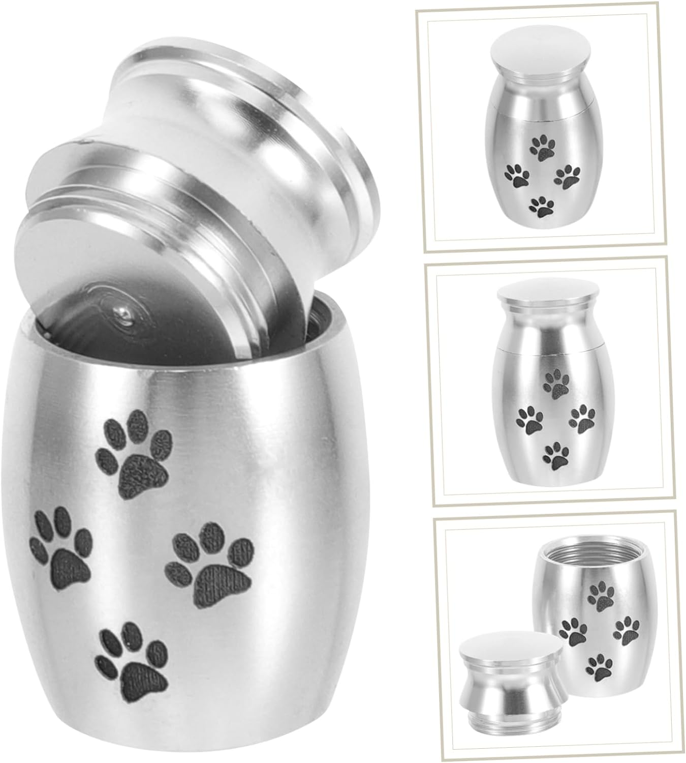 WOONEKY Alloy Pet Cremation Urn for Dogs and Cats Keepsake Urn with Memorial Ashes Jar for Pet Ashes to Pet Urns for Ashes image number 4