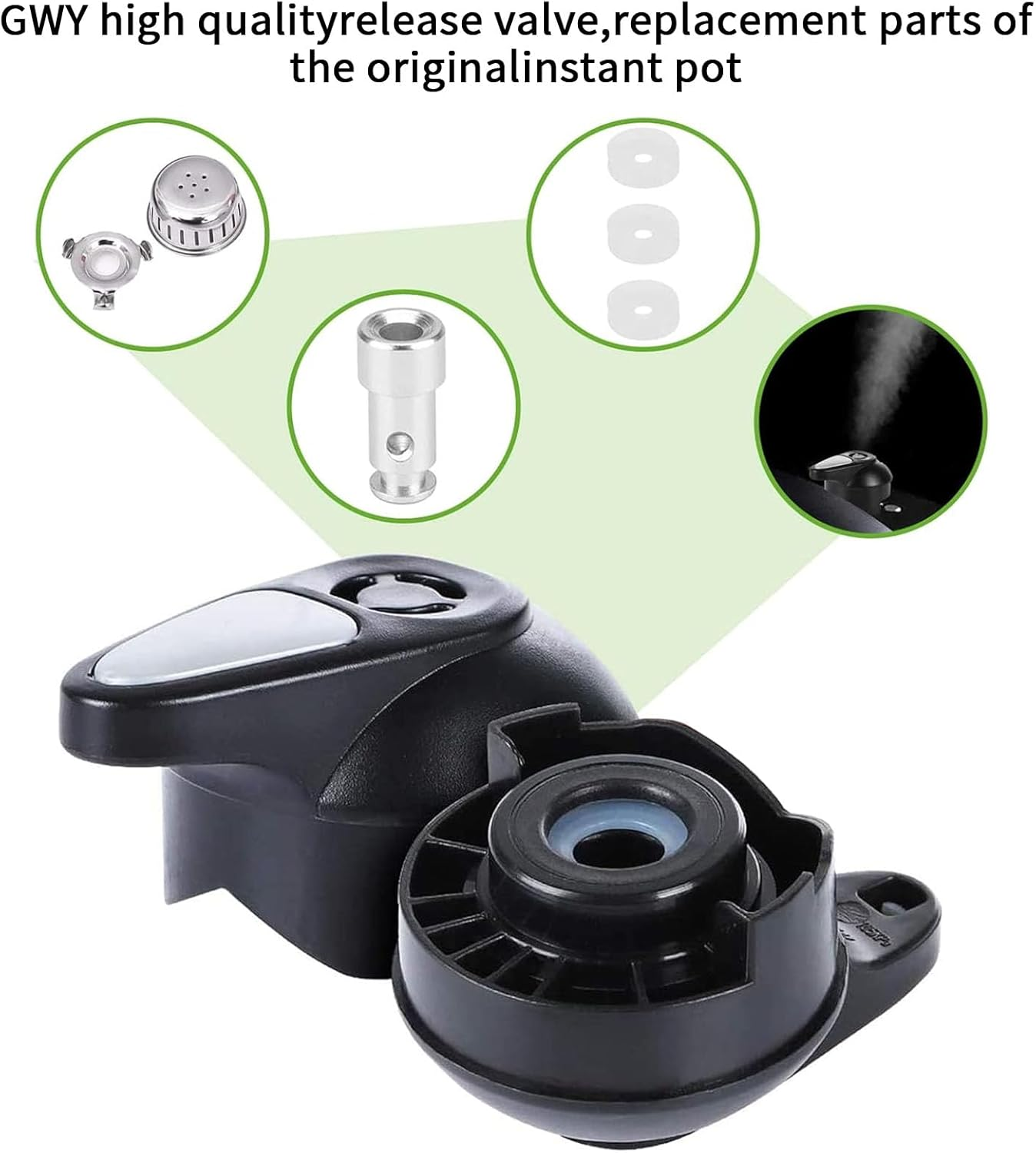 Steam Valve Replacement, Float Steam Release Handle Pressure Cooker Valve Replacement Part Accessories for Instant Pot LUX Mini 3 Qt, 5 Qt, 6 Qt, IP-LUX50, IP-LUX60 Pressure Cooker image number 1