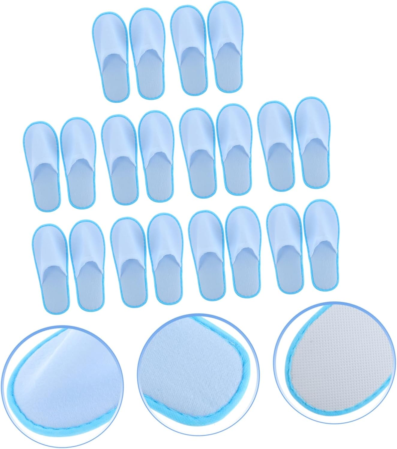 Healvian Disposable Slippers Travel Toiletries Indoor Slippers Bulk Hotel House Slippers for Guests Spa Slippers Home Indoor Slippers Salon Slippers Grey Pulled Cloth image number 1