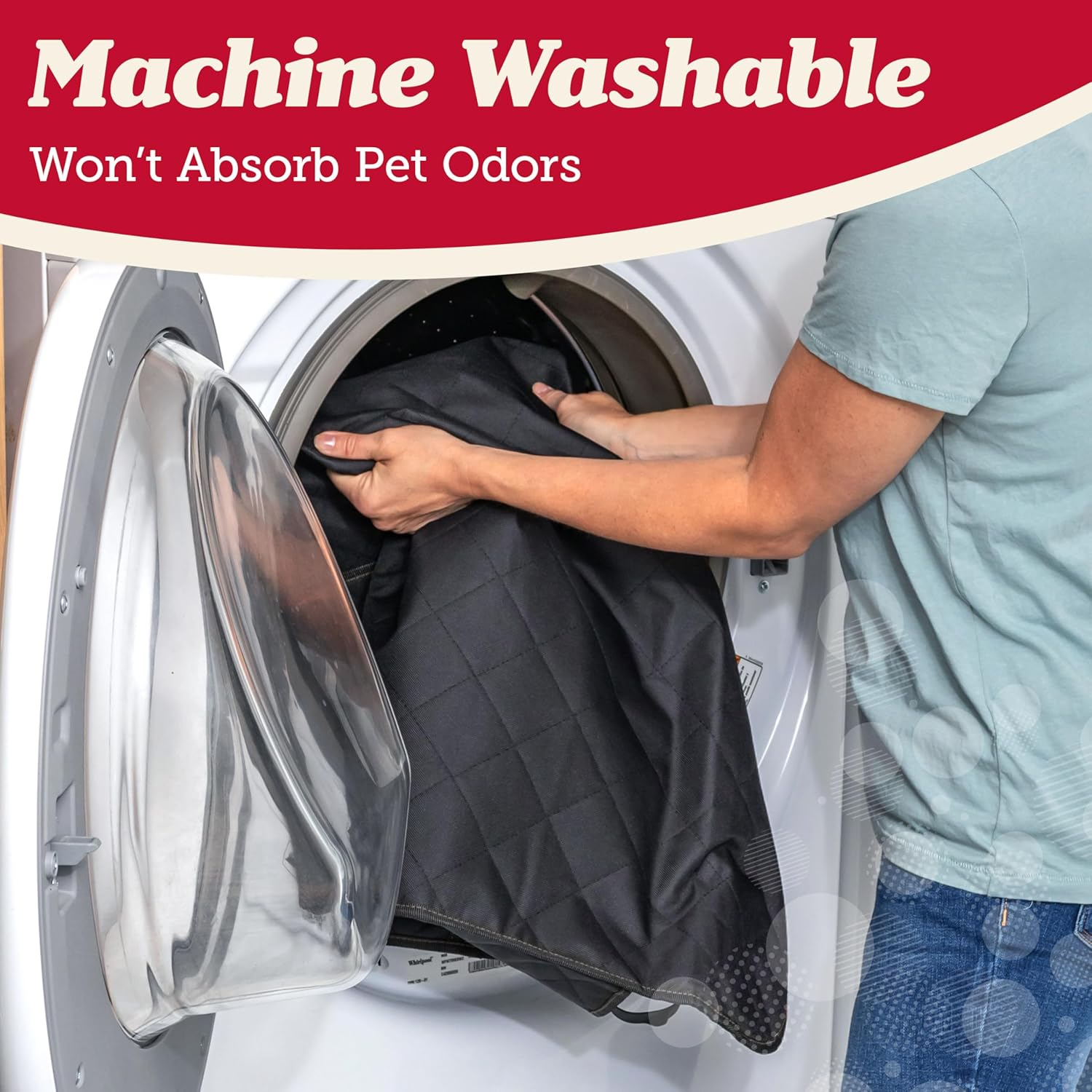 Lusso Gear Dog Car Seat Cover for Back Seat - 100% Waterproof Dog Hammock - Padded Headrest and Mesh Window - Passenger Compatible Rear Car Seat Cover - Fits Trucks, Suvs, Cars - Premium Edition - Gray image number 4