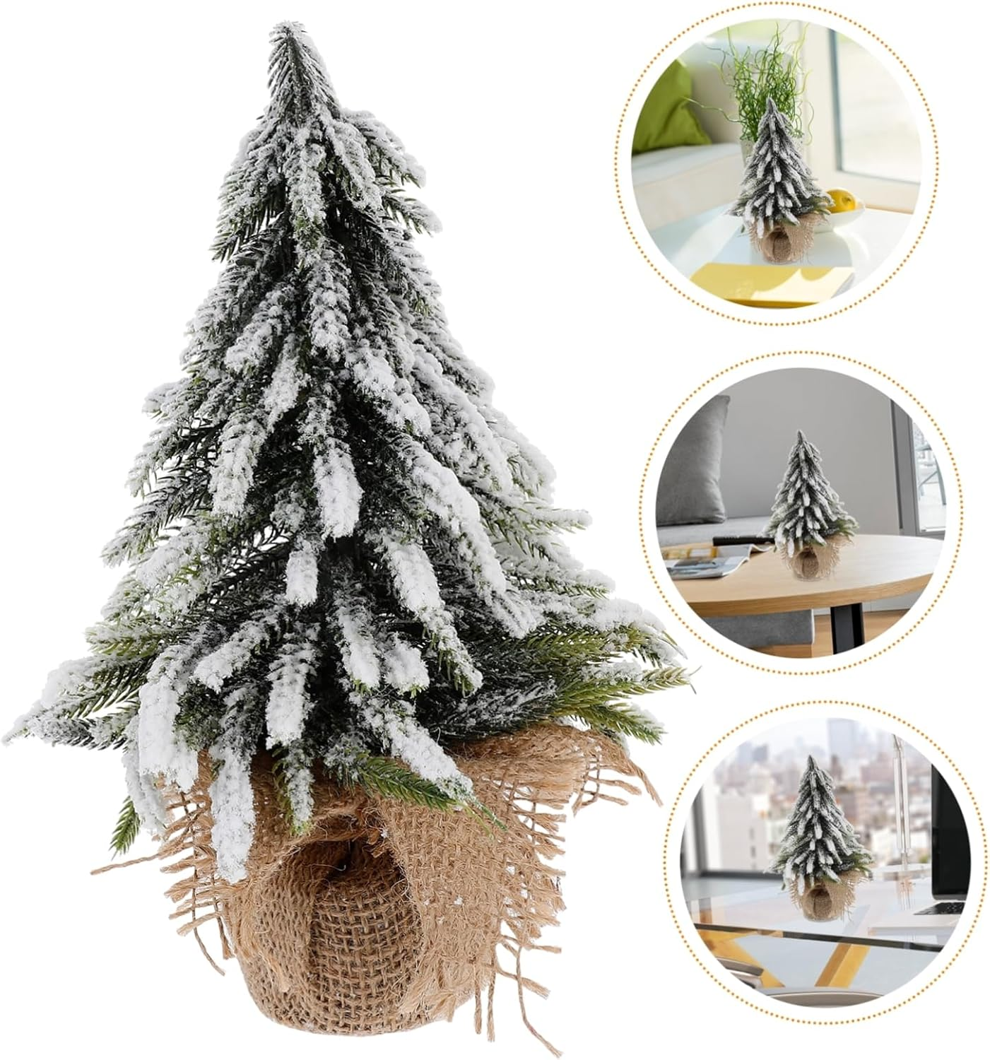 Decorative Scene Christmas Tree Lifelike Desktop Xmas Tree Decoration for Festive Home Decor Photo Props and Holiday Celebrations Compact Sturdy Material image number 6