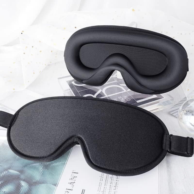 Sleep Mask,Silky Touch with Soft Foam, Comfortable, Breathable,Offers Full Coverage,Flat on Your Eyelids by GLORY