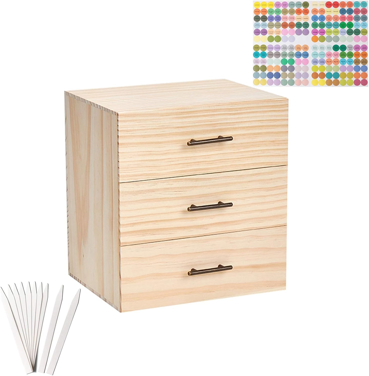 Pure Vie Wooden Essential Oil Storage Box Home Fragrance Carrier Case, Holds 90 Bottle (Fits 5-15Ml) - Aromatherapy Organizer Makeup Nail Polish Perfume Container - Keep Your Oil Safe & Space Saver