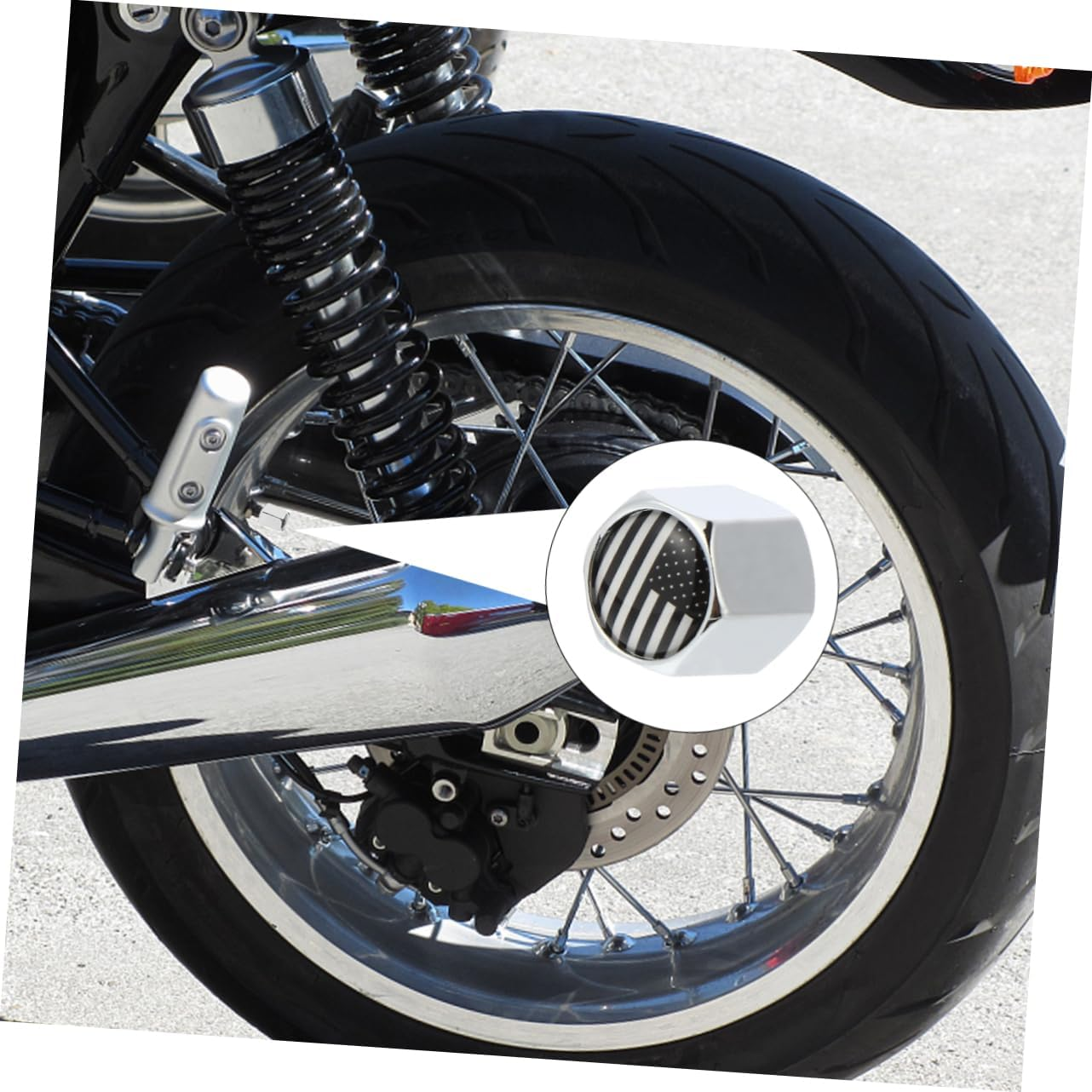 SHERCHPRY 8Pcs Metal Car Wheel Tire Valve Caps Air Dust Covers for Car Tyres Fit Different Brands Easy Install Remove image number 3