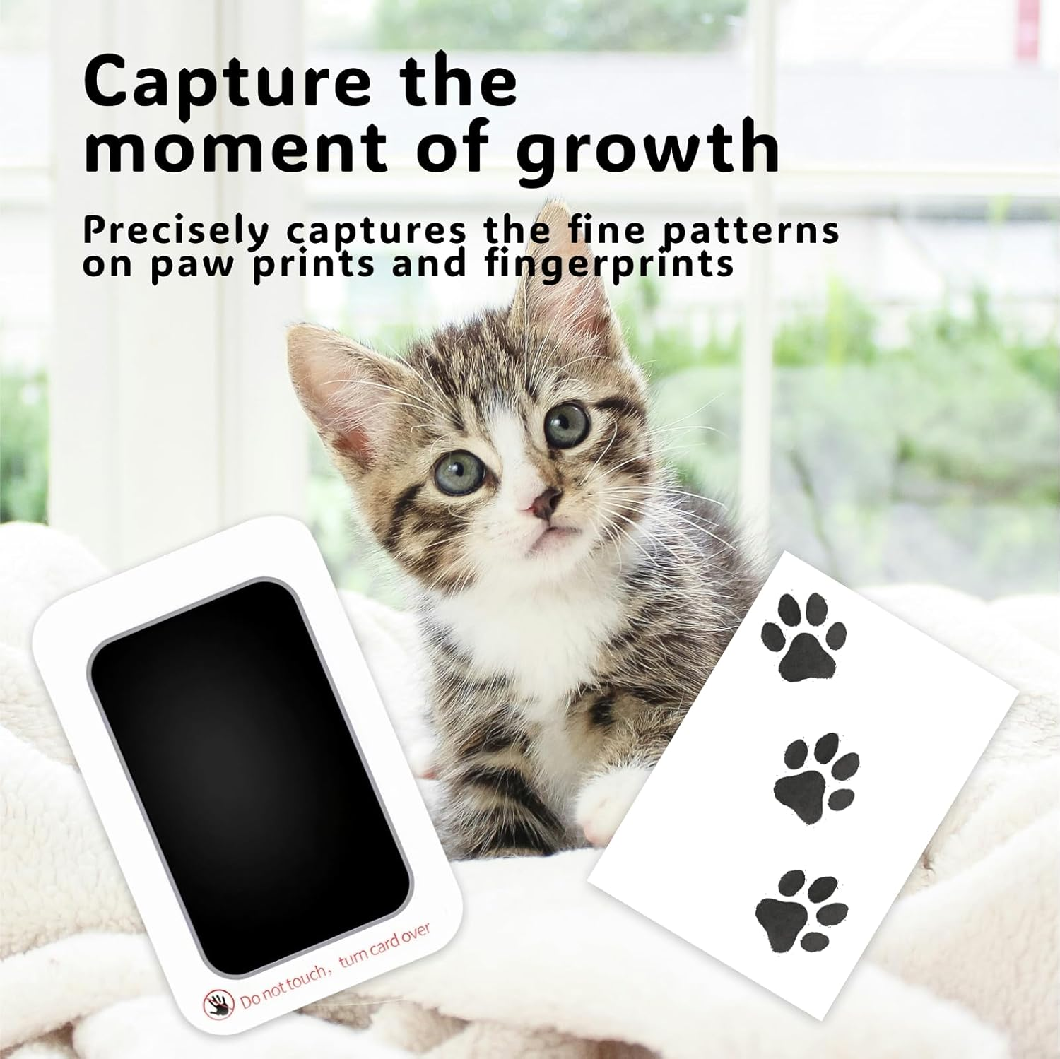 4-Pack Inkless Hand and Footprint Kit, Safe Mess-Free Ink Pad for Baby Handprints and Footprints, Dog Paw Print and Nose Print Kit, Perfect Baby Keepsake for Newborns and Pets (Jet Black) image number 2