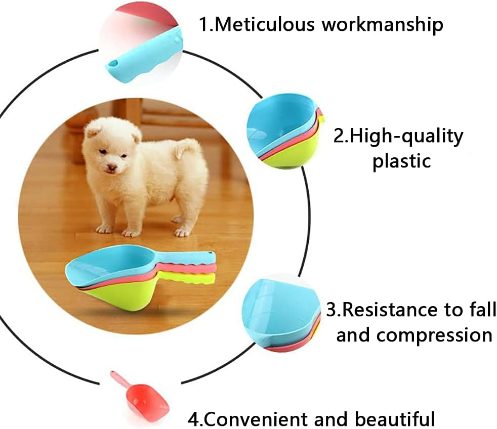 Tophomer 1Pcs Pet Food Scoop Plastic Pet Grains Shovel Dog Cat Feeding Spoon Dog Food Shovel Spatula Plastic Shovel Pet Feeder Cat Litter Scoop image number 3