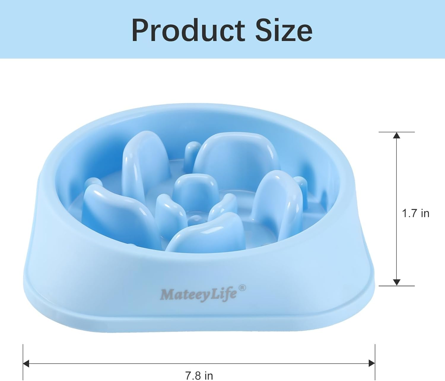 Mateeylife Slow Feeder Dog Bowls 2PCS, Anti-Choking Puzzle Dog Food Bowls, Anti-Slip Interactive Feeding Slow down Eating, Bloat Stop Maze Dishes for All Breeds Pets image number 2