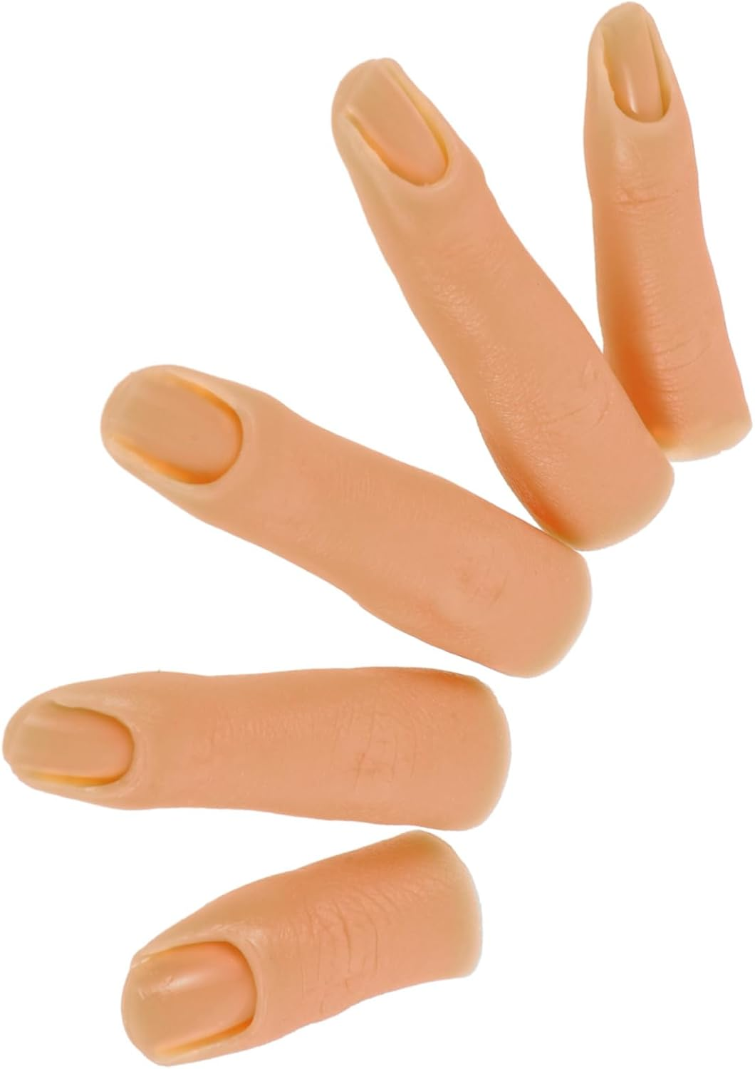 Healeved Silicone Nail Practice Finger Model Flexible Joints 1 Piece Dark Color for Nail Art Training and Display