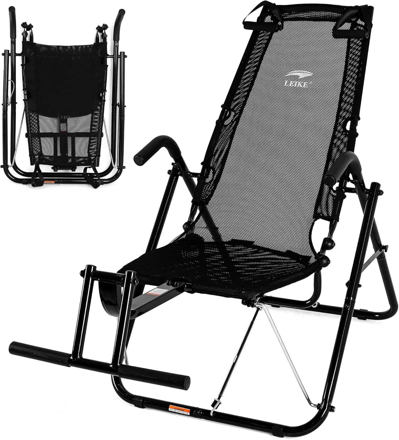 Leikefitness Ab Exercise Chair Core Strengthening Lightweight Foldable Sport Abdominal Exerciser Strength Training Inversion Equipment (Black) image number 5