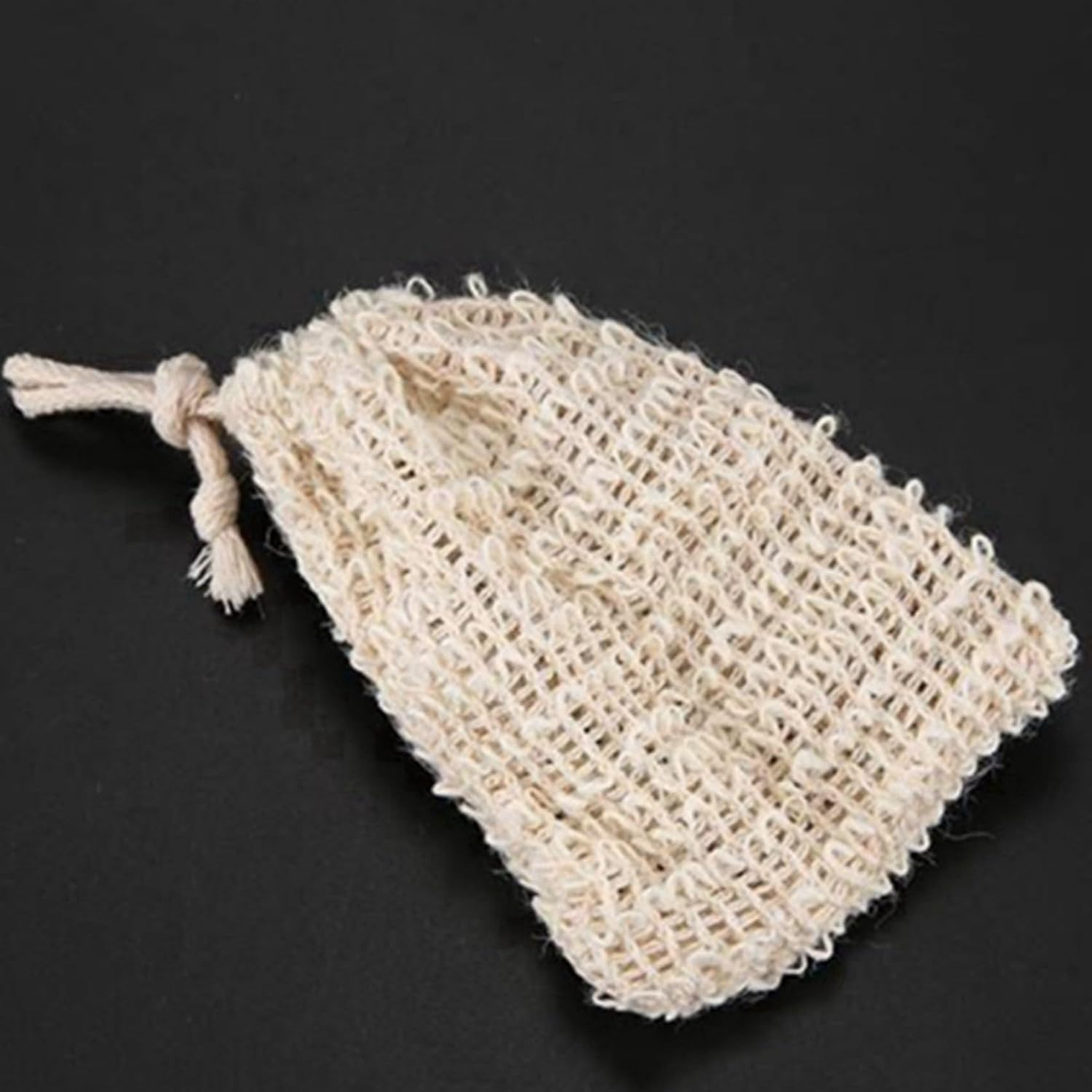 200Pcs Shower Bath Sisal Soap Bag Natural Sisal Soap Bag Exfoliating Soap Saver Pouch Holder image number 1