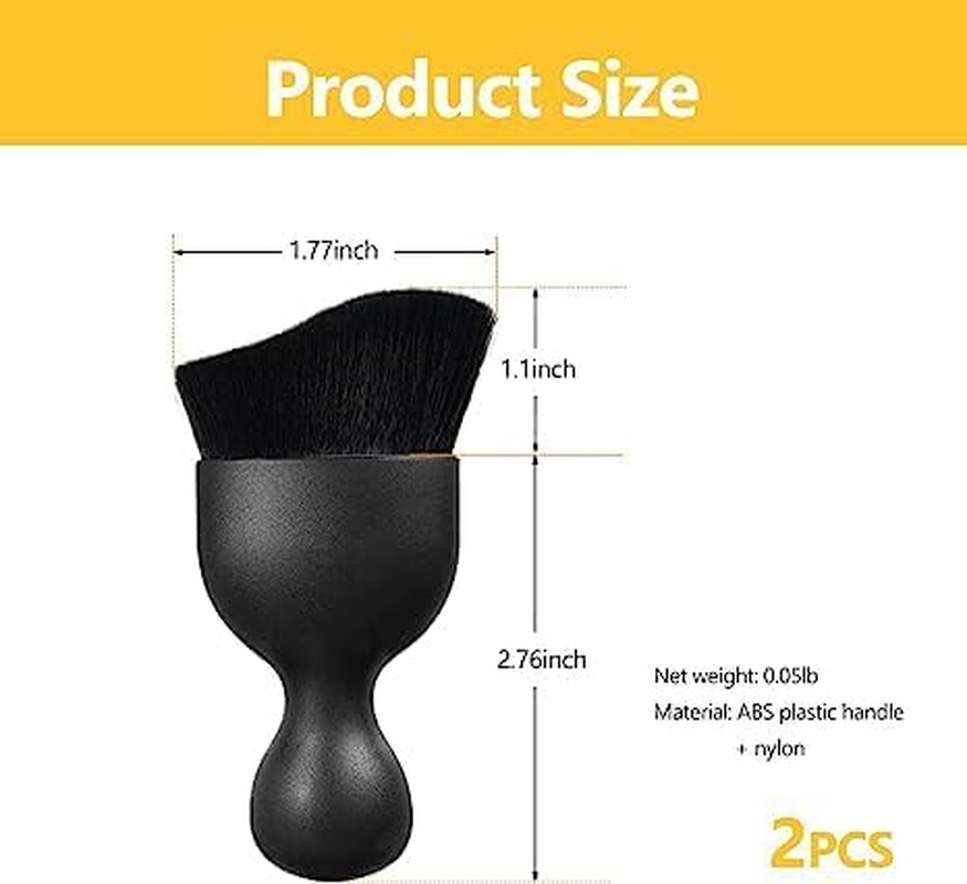 Car Cleaning Brushes - Soft, Dusting, Beauty Brushes for Car Interior & Exterior, Air Conditioning Vents, Leather, Computers (Black) image number 5