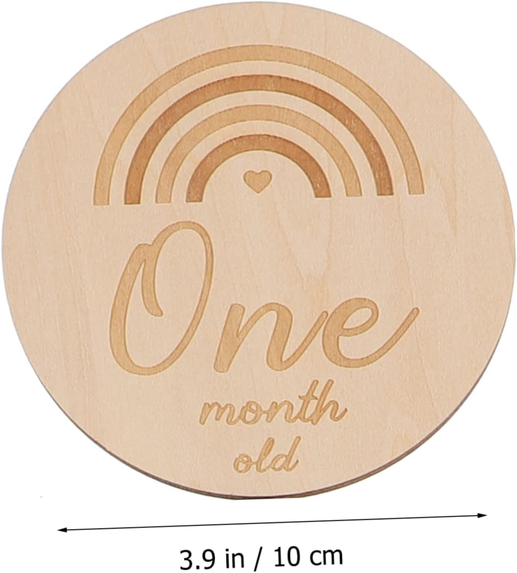 13Pcs Wooden Milestone Cards Photo Prop Newborn Name Sign Milestone Announcements image number 4