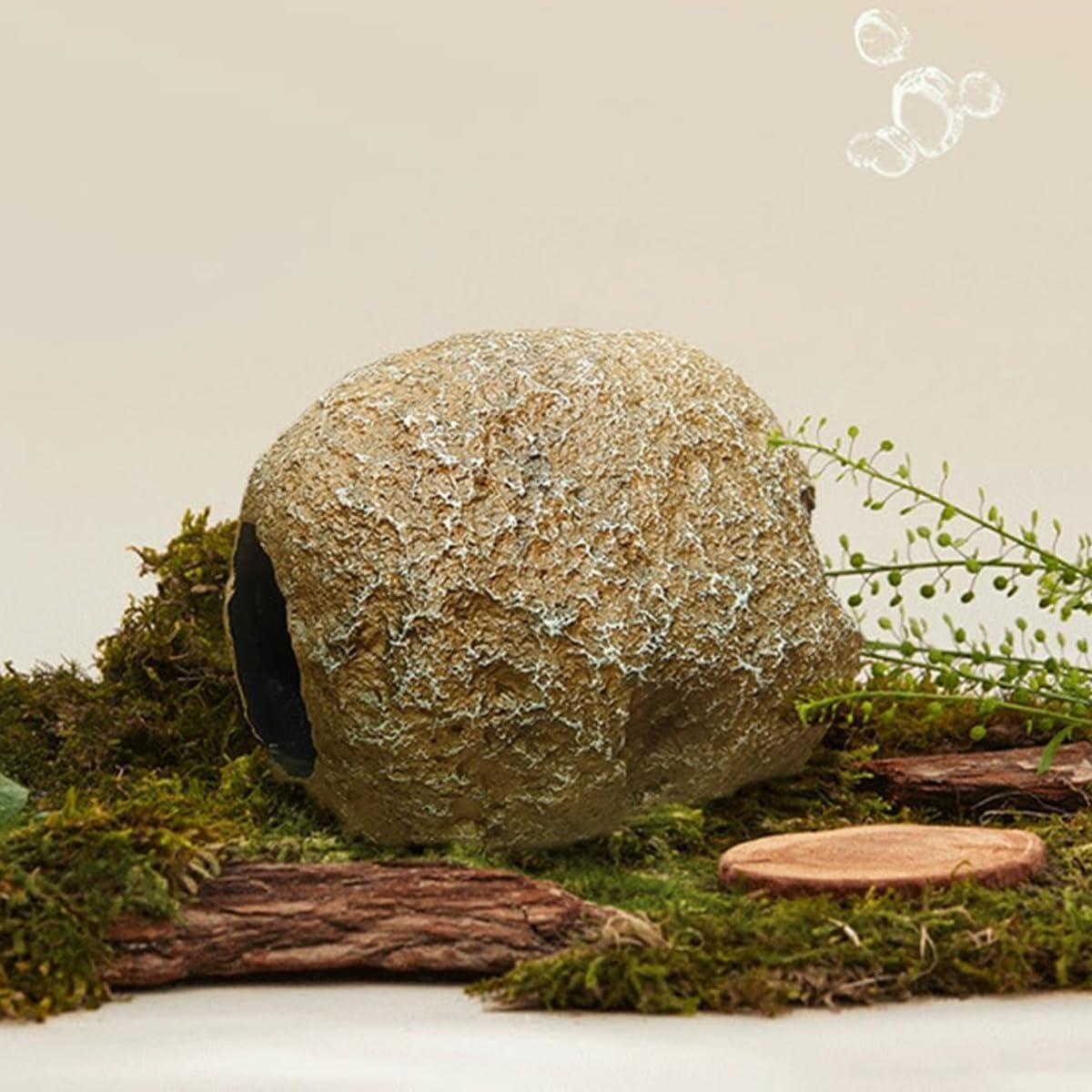 VOANZO Aquarium Rocks Hiding Shelter Rocks Aquatic Pet Rock Caves Solid Aquarium Shrimp Caves Magnetic Aquarium Caves Fish Tank Magnet Shelter House Removable Garden image number 5