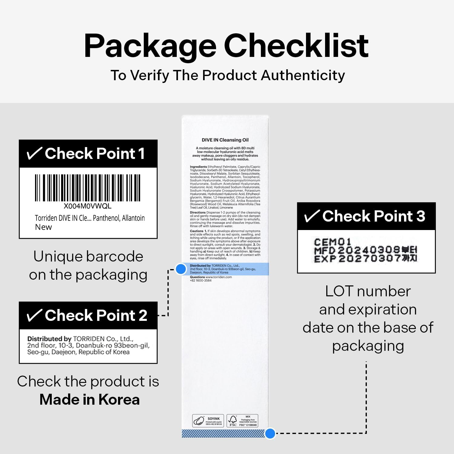 Torriden DIVE in Cleansing Oil 200Ml (6.76 Fl.Oz.) | Makeup Blackhead Remover | Hydrating Deep Facial Cleanser for All and Sensitive Skin | Hyaluronic Acid, Panthenol, Allantoin | Korean Skin Care image number 5