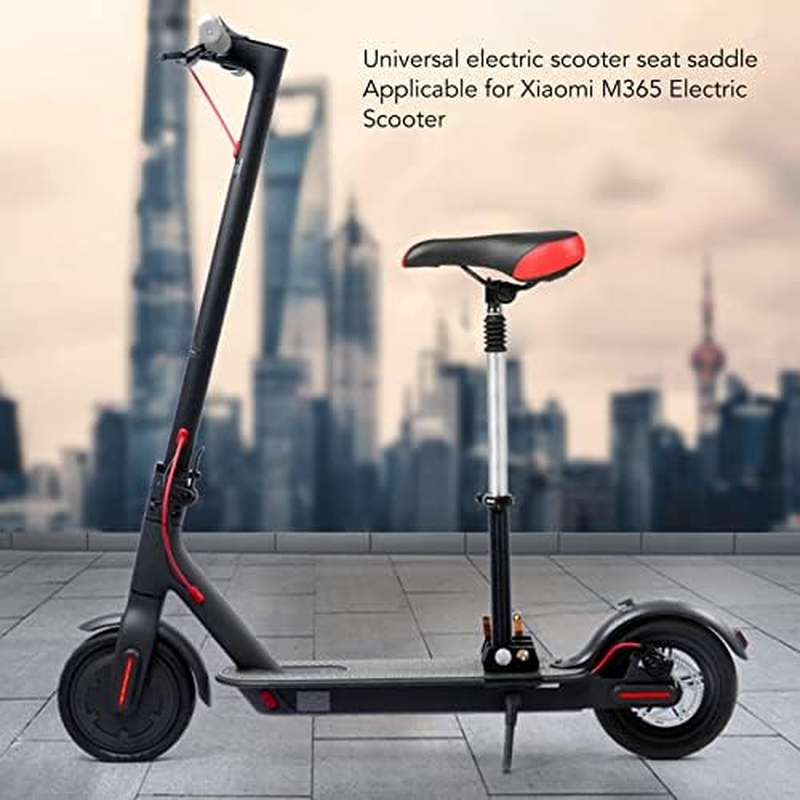 Electric Scooter Seat, Adjustable Height Shock Absorption Punch Saddle Seat Replacement Universal Ergonomic Folding Electric Bike Scooter Seat for M365 image number 4