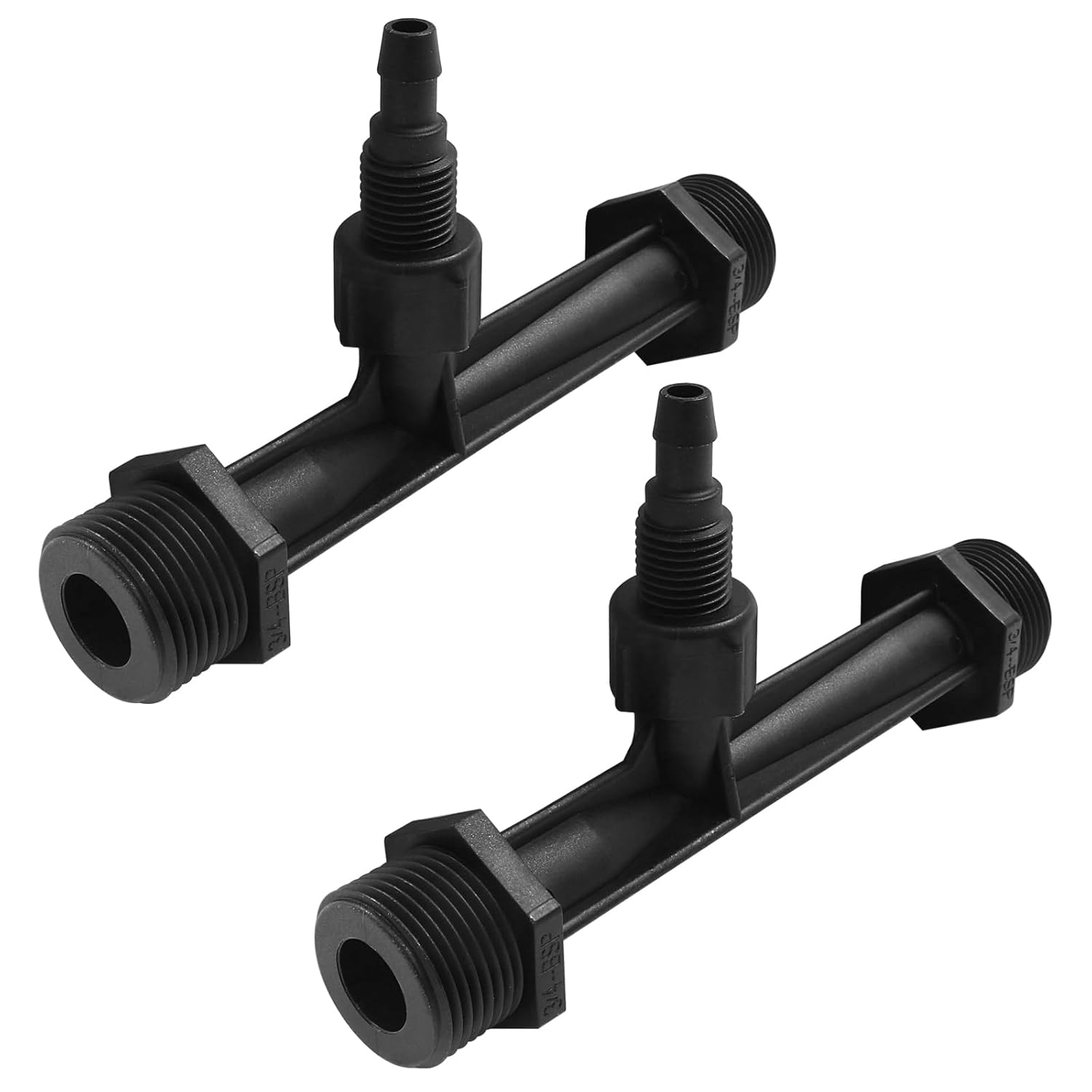 2Pcs Black Venturi Injector Tube 1 Inch Agriculture Garden Fertilizer Injector Plastic Irrigation Venturi Injector for Irrigation Systems(1 Inch) image number 3