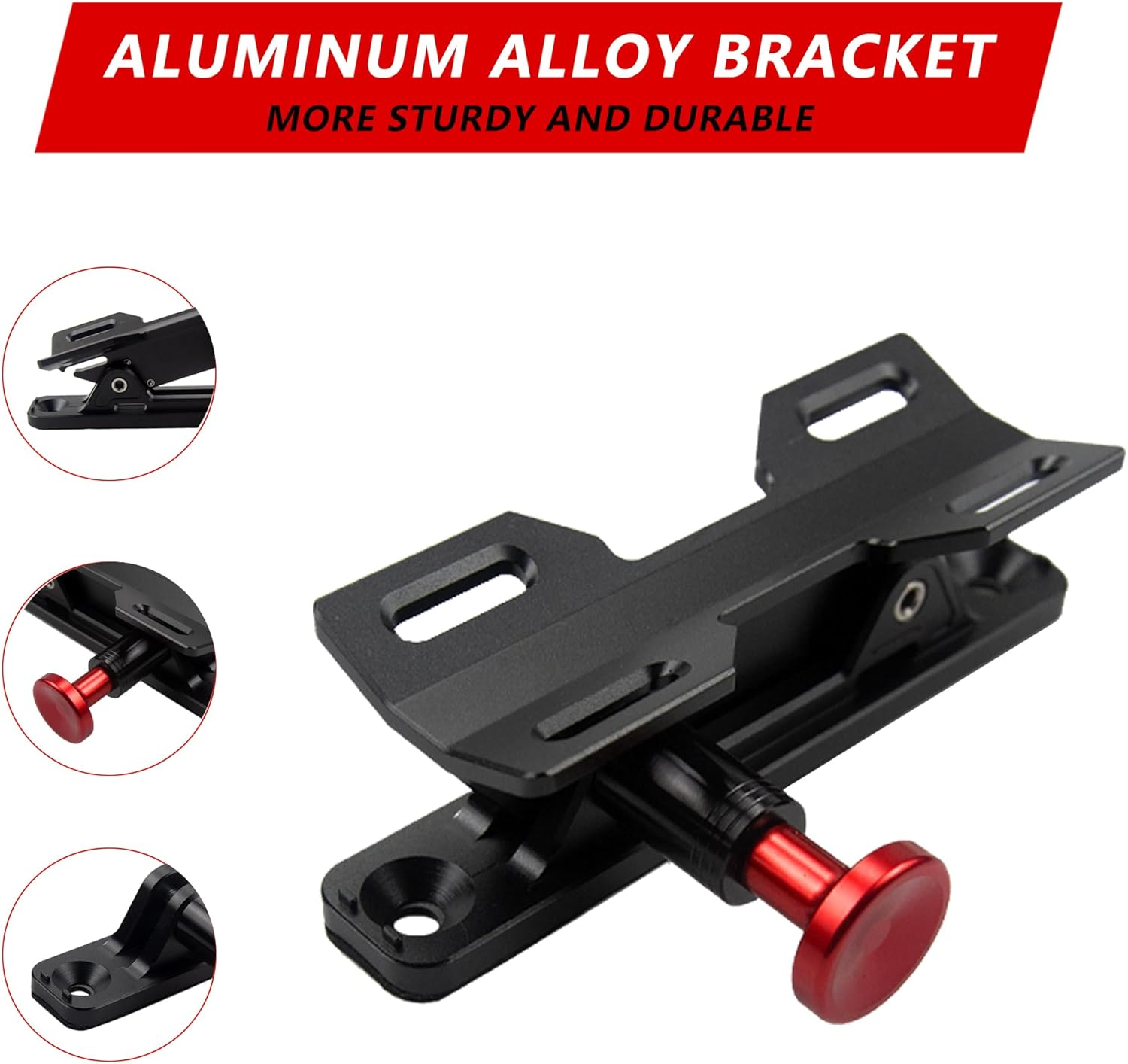 Quick Release Fire Extinguisher Mount - Aluminum Adjustable UTV Roll Bar Fire Extinguisher Holder Mounting Bracket for Jeep Wrangler TJ JK JL JKU Polaris RZR Ranger Cam-Am X3 Universal image number 3