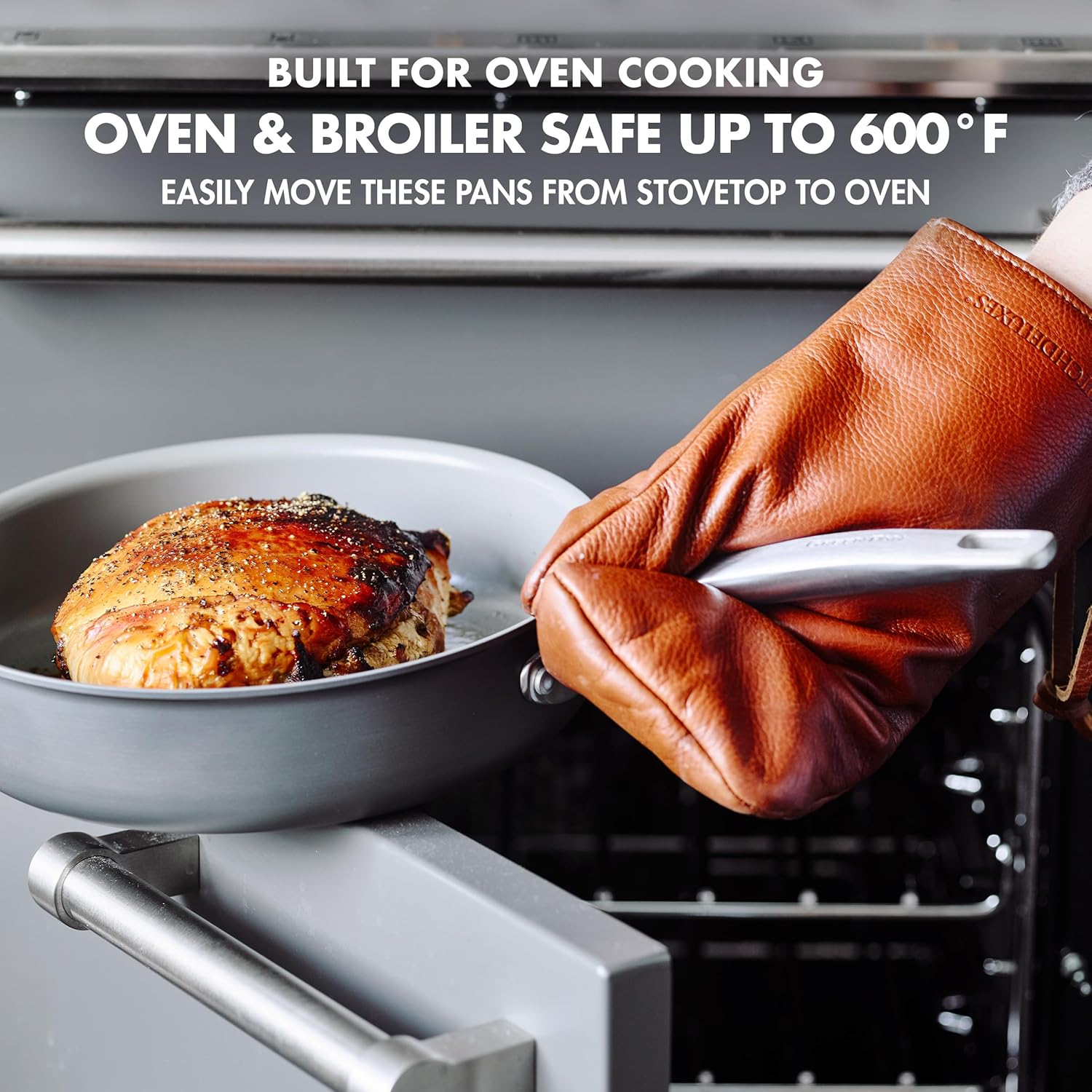 Greenpan Chatham Healthy Ceramic Nonstick 10Pc Cookware Pots and Pans Set, Grey image number 3