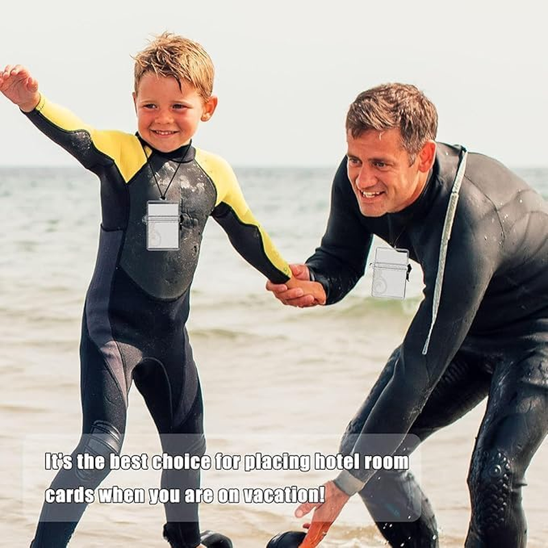 2PCS Waterproof Dry Box, Portable Transparent Small Waterproof Case, Plastic Floating Watertight Case with Rope for Kayak,Surfing,Hiking,Riding,Outdoor Products Fishing Box image number 5