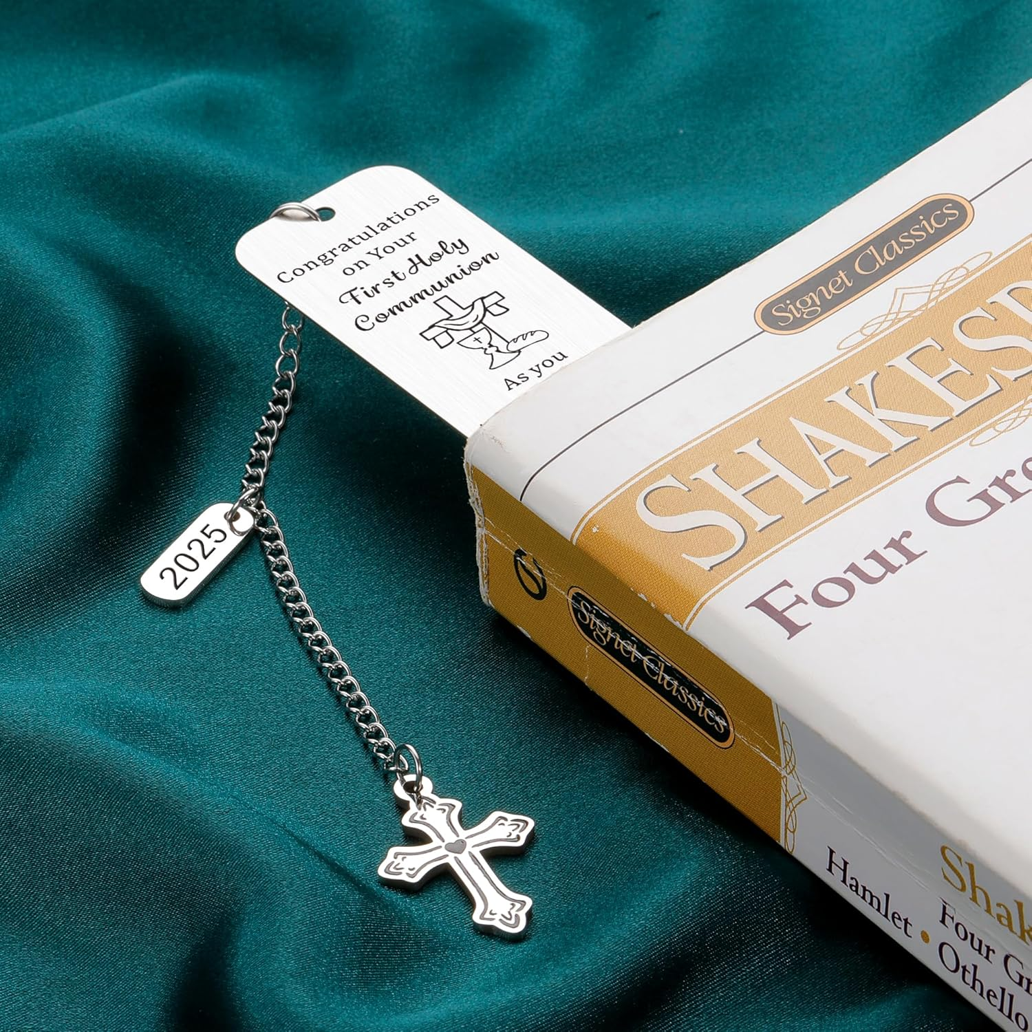 First Communion Gifts for Girls Boys First Communion Gifts for Women Men 1St Holy Communion Bookmark Baptism Confirmation Gifts for Teen Religious Christian Easter Gifts for Kid Easter Basket Stuffers image number 3