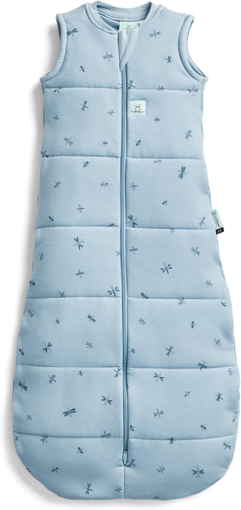 Ergopouch 2.5 TOG Sleeping Bag &ndash; Sleeveless &ndash; 3&ndash;12 Months &ndash; Dragonflies Print &ndash; Organic Jersey Cotton &ndash; Ideal First Sleeping Bag for Arms-Out Sleepers &ndash; Safe & Comfortable Design image number 3