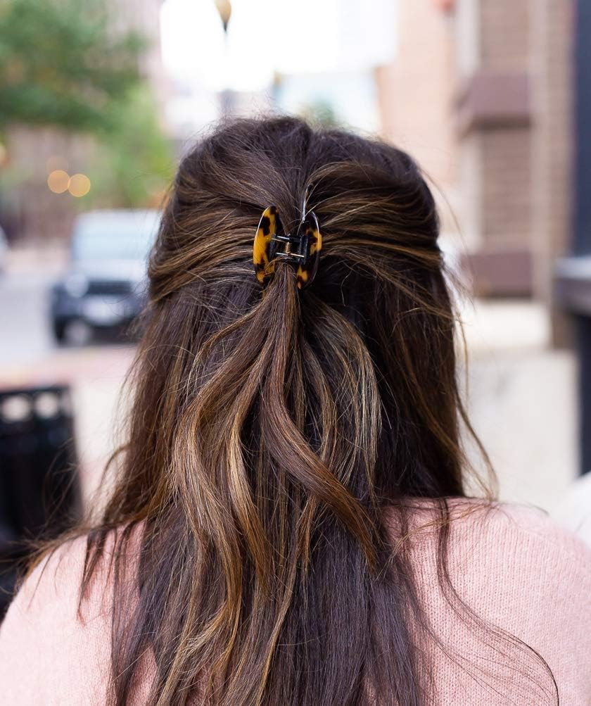 FSMILING Pack of 3 Hair Clips Small Medium Hair Clips Women'S Small for Thin and Thick Hair, Acetate Hair Clips Women'S Set for Women