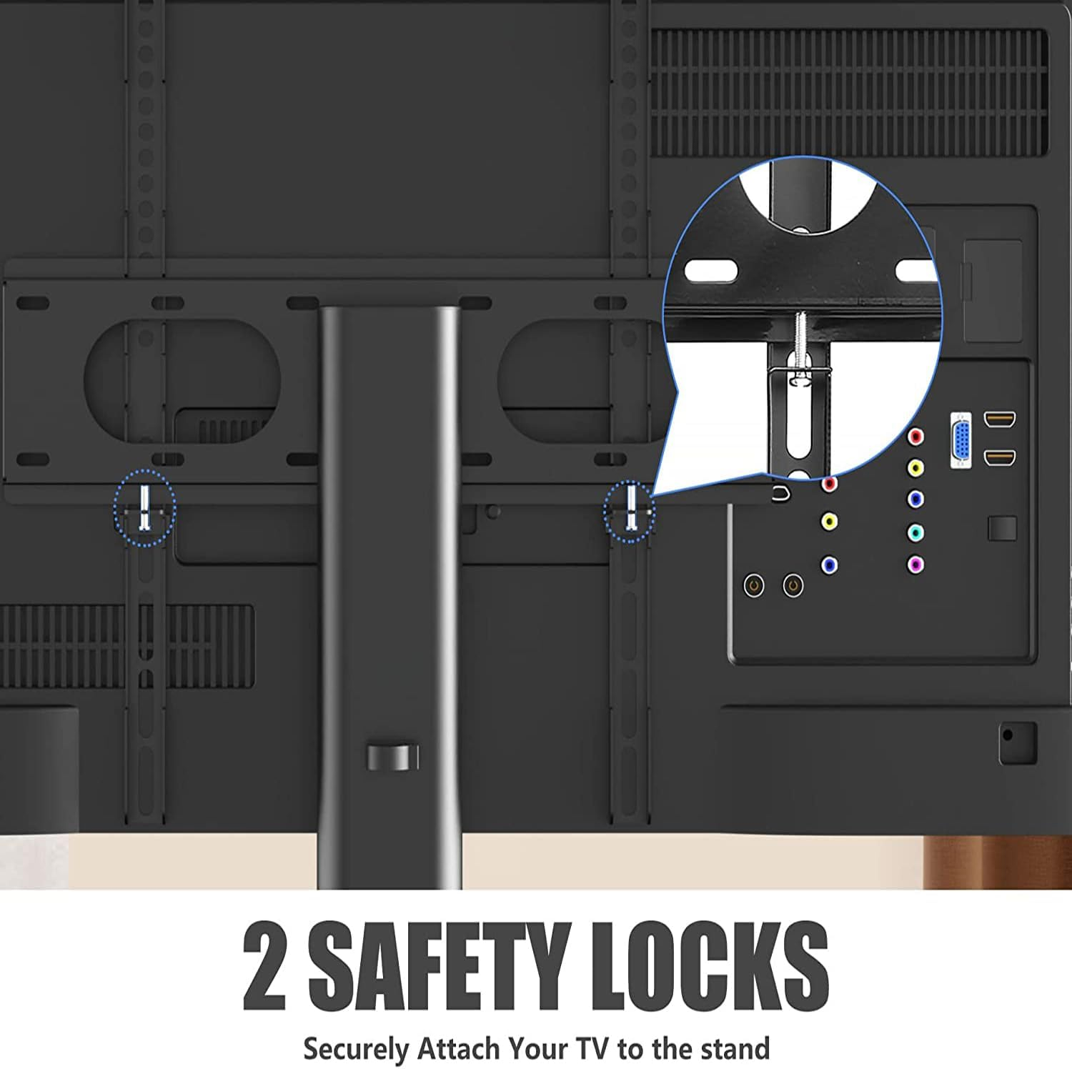 Suptek Universal Cantilever Table Top Pedestal TV Stand with Bracket for 17"-55" Tvs Holds 40Kg Max. VESA 400X400Mm Height Adjustable Mount TS001-02