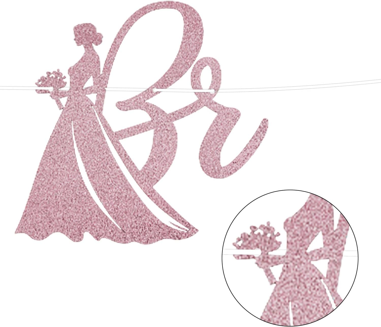 Bride to Be Banner, Bride Themed Party Decoration Diamond Bachelorette Garland Hanging Banners for Bridal Shower Decorations Wedding Engagement Supplies image number 6