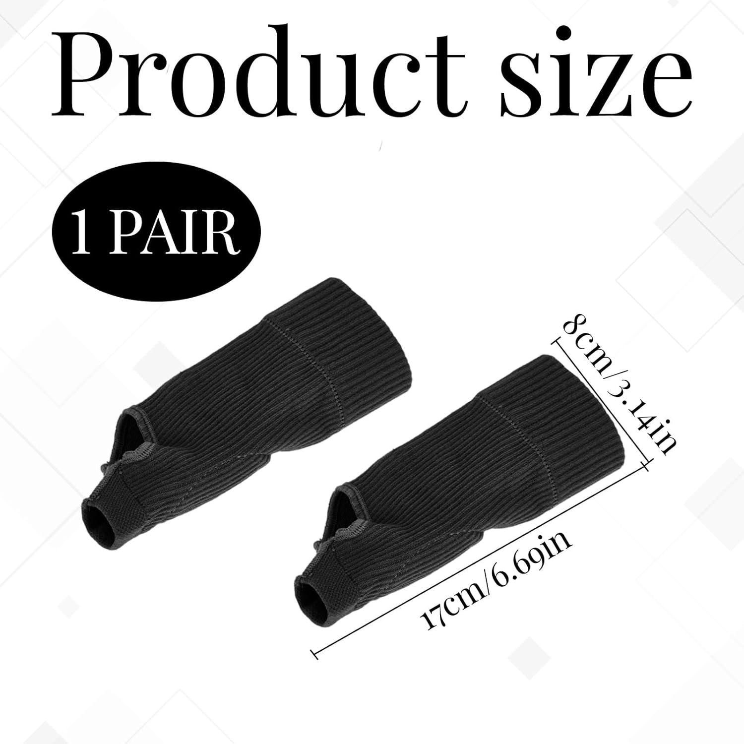 Wrist Thumb Brace, 1 Pair Wrist Support Gloves, Thumb and Wrist Brace, Compression Gloves with Gel Thumb Injury Pads, Breathable Wrist Brace for Arthritis, Carpal Tunnel, Tenosynovitis (Black) image number 2