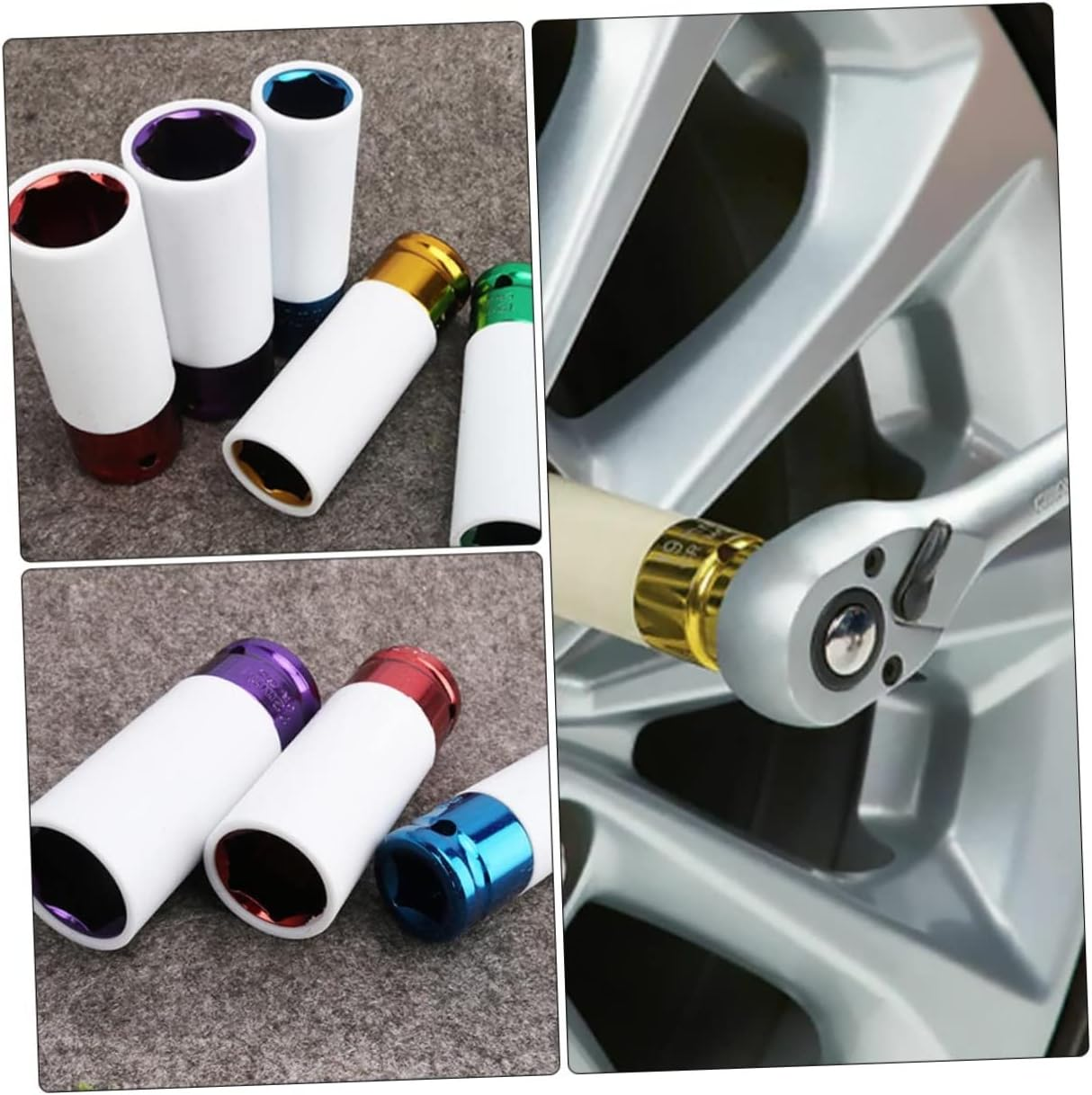 COOLHIYA 5Pcs Car Tire Screw Protective Sleeve Tire Disassembly Tool for Automotive Wheels image number 5