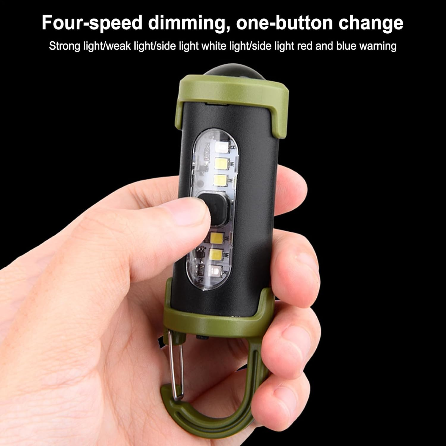 Keychain Flashlight,Portable Keychain Work Light | Bright Waterproof Flashlight Torch with 4-Mode Lighting for Work Camping Walking Pocket Purse Family Friends image number 4