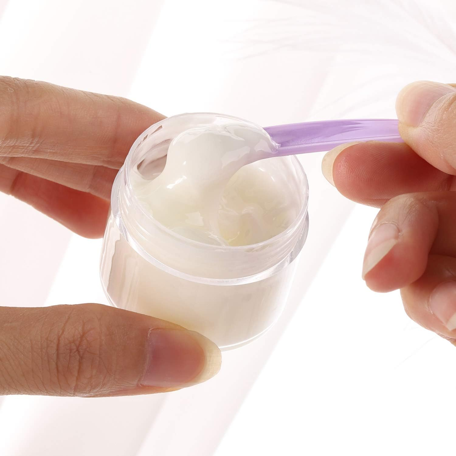 BTYMS 100 Piece Disposable Mini Cosmetic Spatula Set - Facial Mask & Makeup Scoop for Mixing & Sampling (Multi-Color)