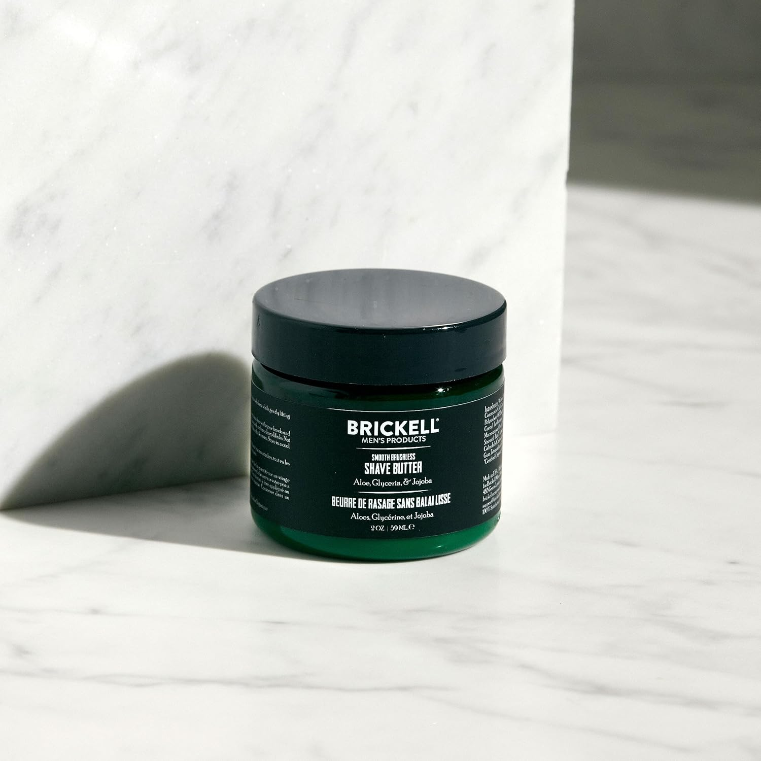 Brickell Men'S Smooth Brushless Shave Butter for Men, Natural and Organic Smooth Shaving Lotion to Fight Nicks, Cuts and Razor Burn, 2 Ounce, Scented image number 2