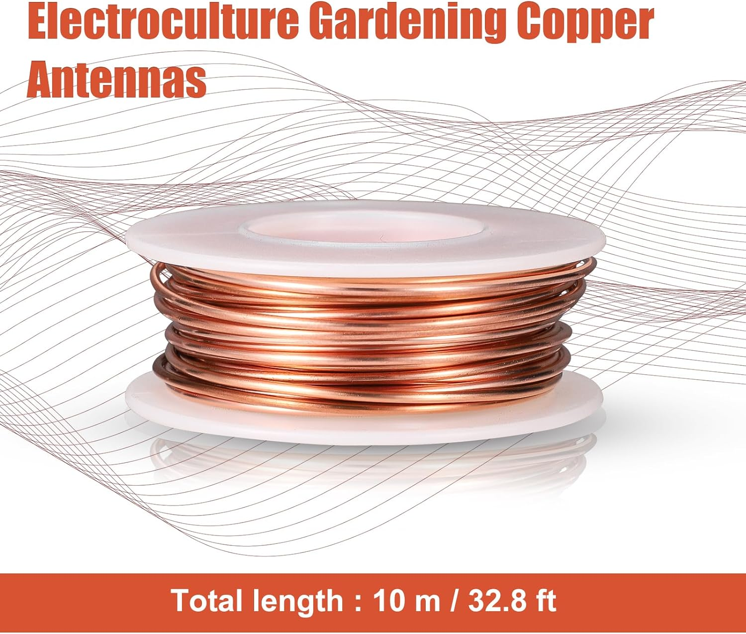 32 Feet Electroculture Gardening Antenna, Pure Copper Wire Gardening Coil Bare Wire 16 Gauge 99.9% Soft Copper Wire Stakes for Gardening, Growing Plants and Vegetables, Jewelry Making and Art Crafts image number 4