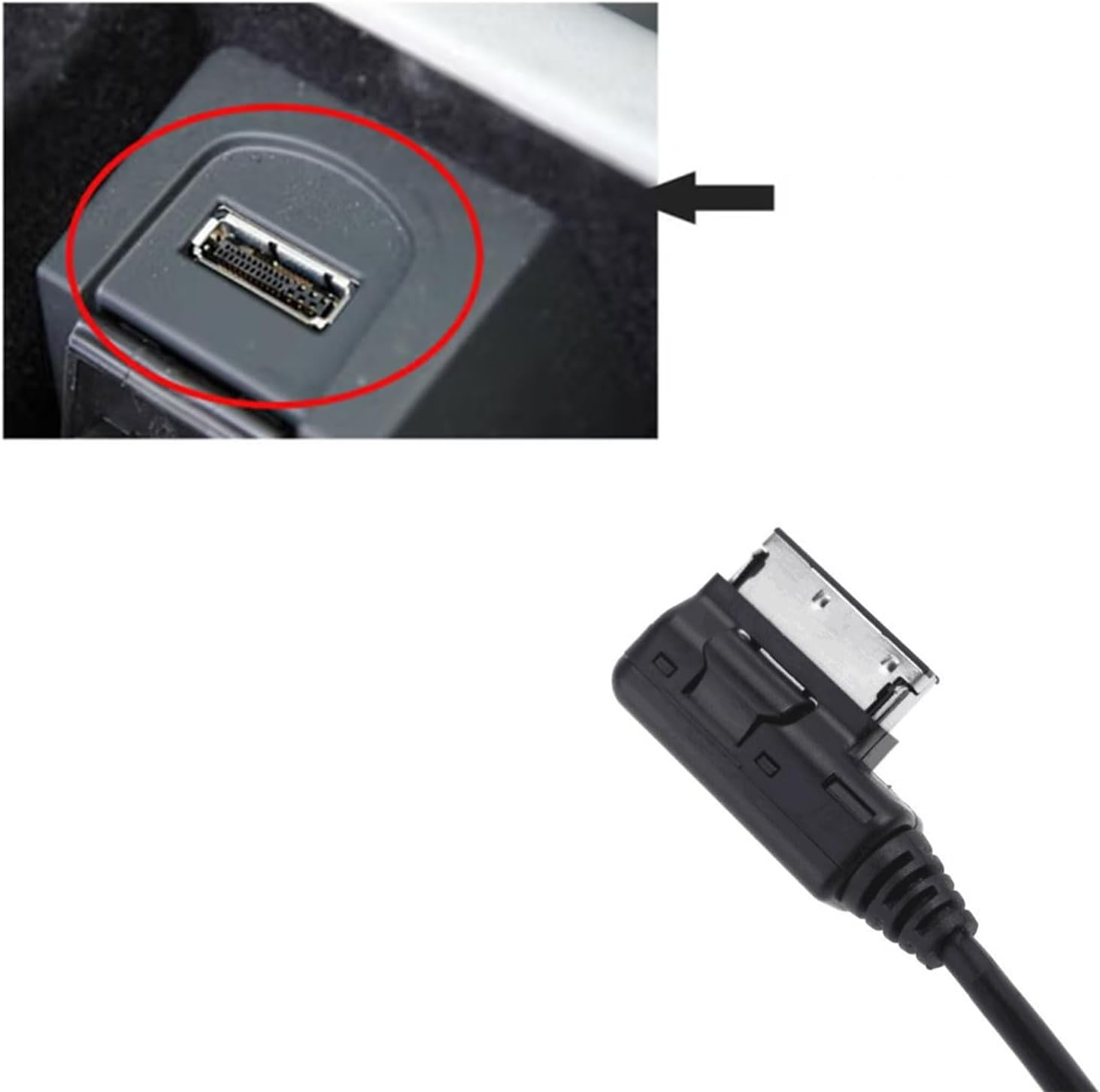 BGENHPON AMI to 3.5Mm AUX Adapter Cable Compatible with Audi A3 A4 A5 A6 A8 TT Post-2006 Models for Car Music System Headphone Speaker Connection 35Cm image number 2