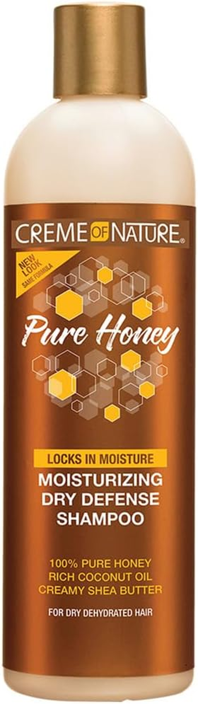 Creme of Nature Coconut Oil & Shea Butter Shampoo By,Dry Defense for Damaged Hair, Formula with Pure Honey, 12.07 Fl Oz