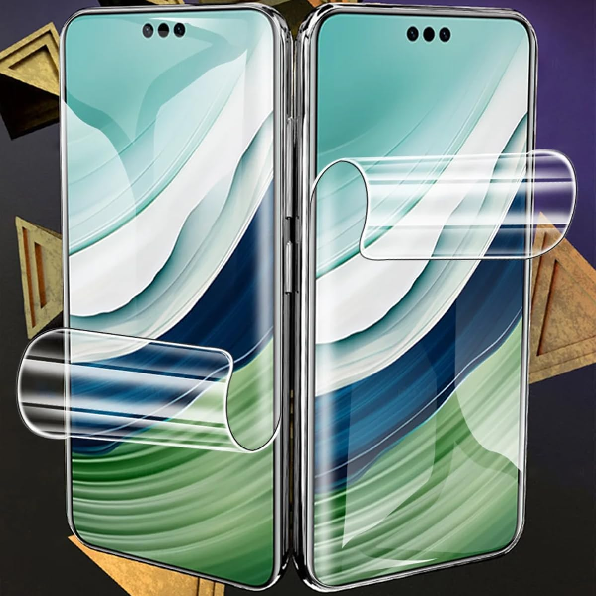 SRSRROP 3 X Hydrogel Screen Protectors for Huawei Pura 70 Pro/Pro+/Ultra 5G (6.8 Inches), HD Transparent TPU, [Anti-Bubble] [High Sensitivity] [Anti-Scratch Screen Protector] image number 1