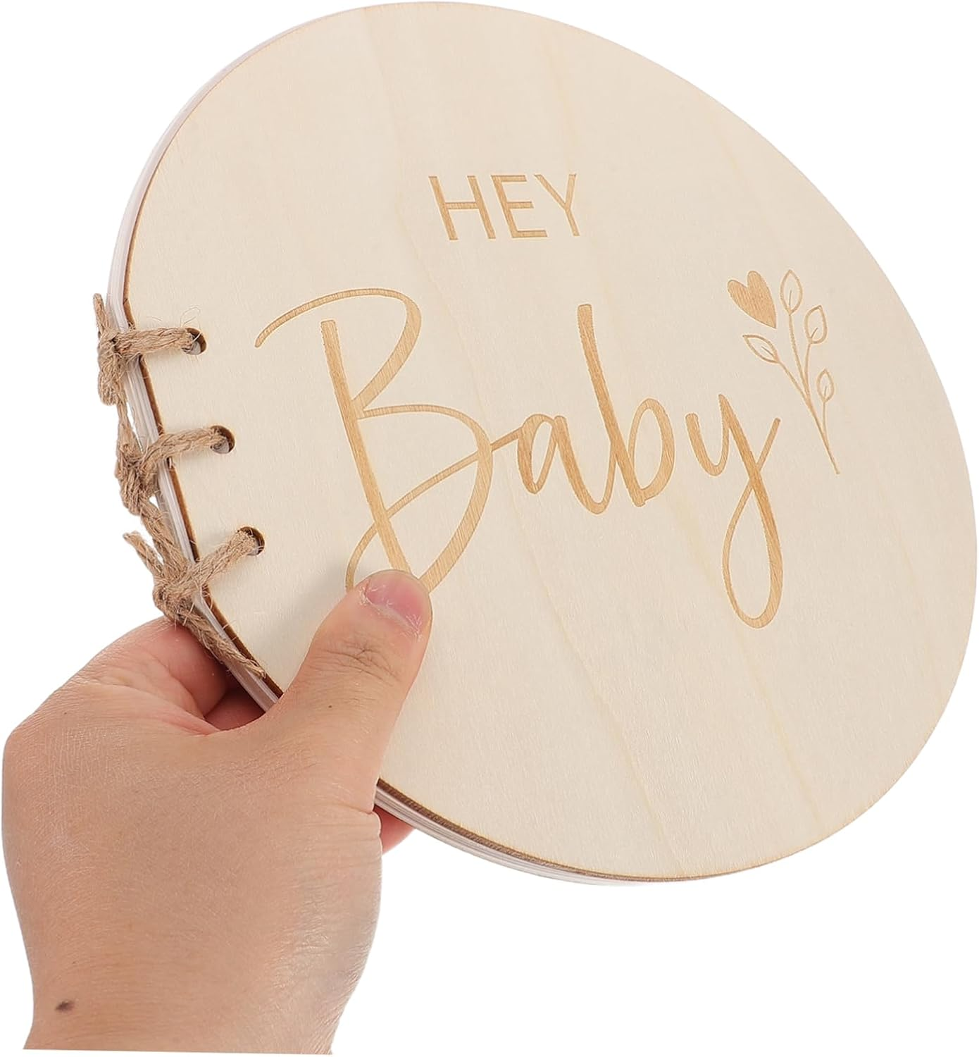 Homoyoyo Rustic Wooden Shower Guest Book Pregnancy Memory Journal with Elegant Design for Boys and Convenient for Parties and Home Decor