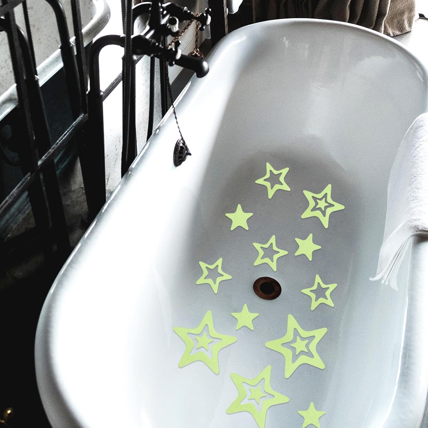 Star Bathtub Non-Slip Stickers,Non-Slip Bathtub Stickers,30X Waterproof Cartoon Five-Pointed Star Floor Strength Non-Slip Stickers | Waterproof Body Safe Kitchen Floorboats, Ladders and Treads - Blue image number 4