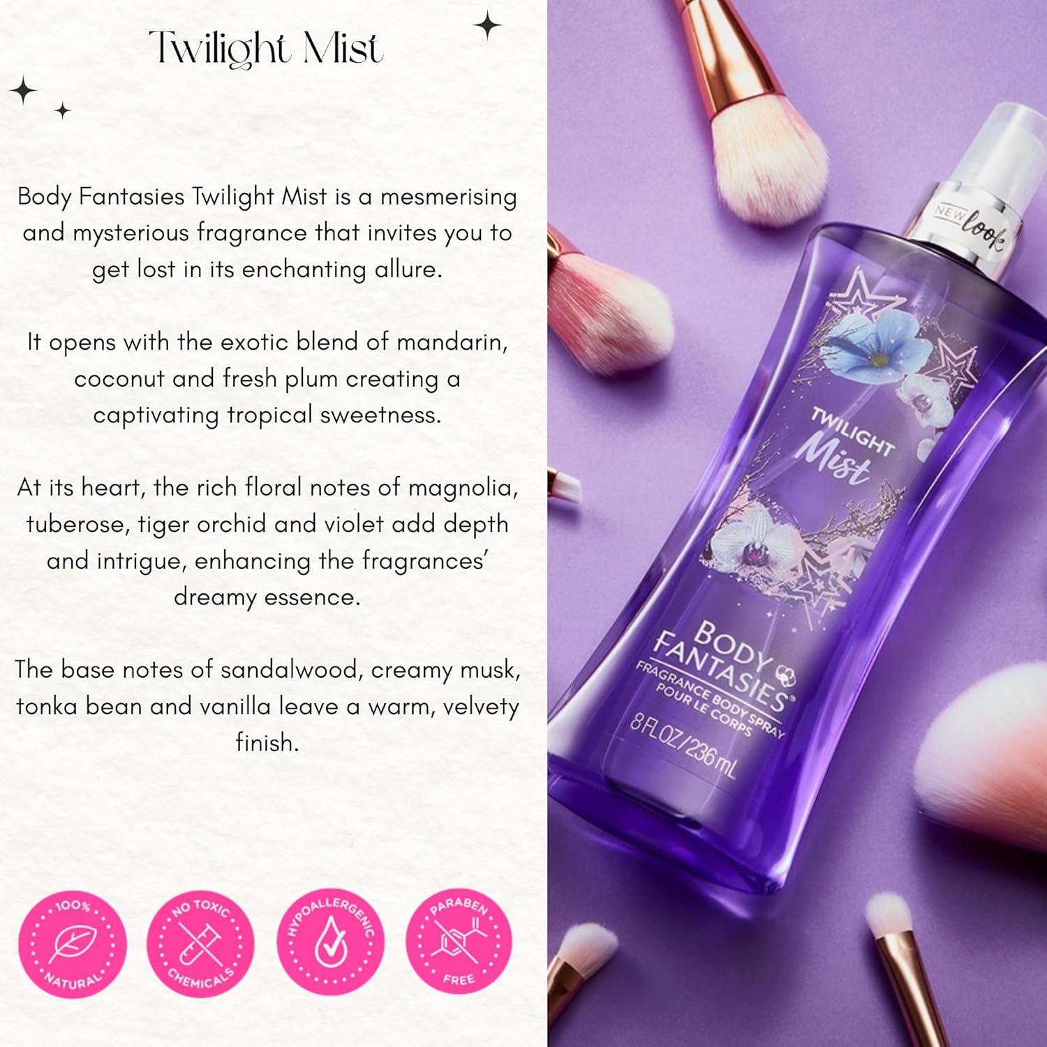 Body Fantasy Twilight Mist Body Spray, 94 Ml (Pack of 1), OA3015003 image number 4