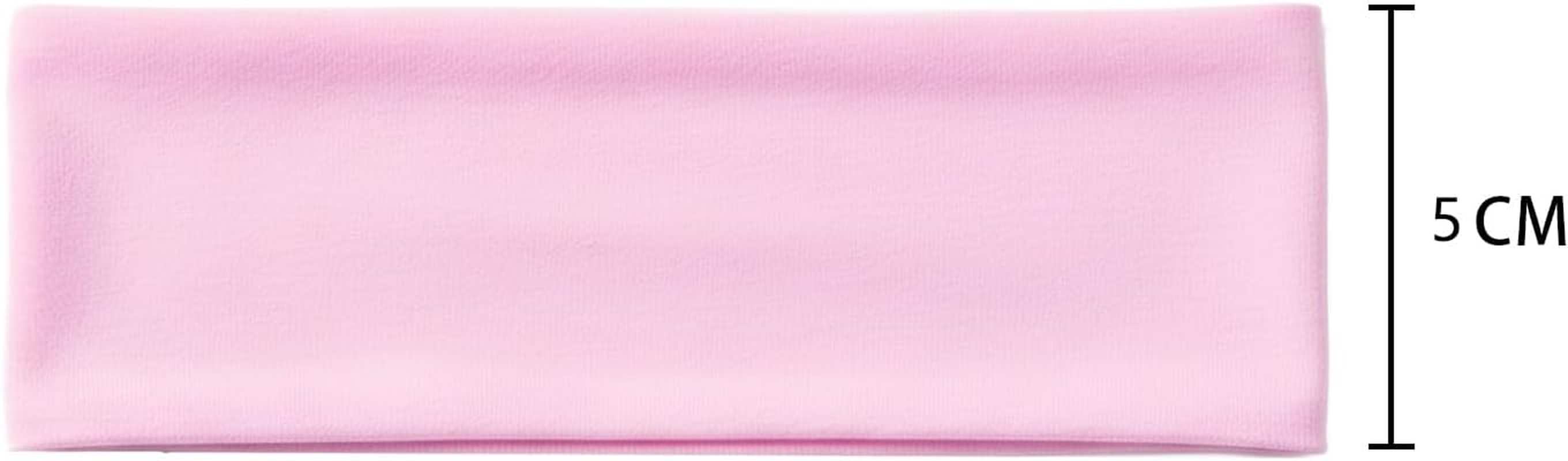 Wide Headbands for Women & Men 5Cm Sweatbands for Sports Yoga Running, Stretchy Soft Headband 5Cm Wide 20Cm Long Stretches to 35Cm for Gym Workout, 2 Pack Hair Bands in Pink & Green - Orevan